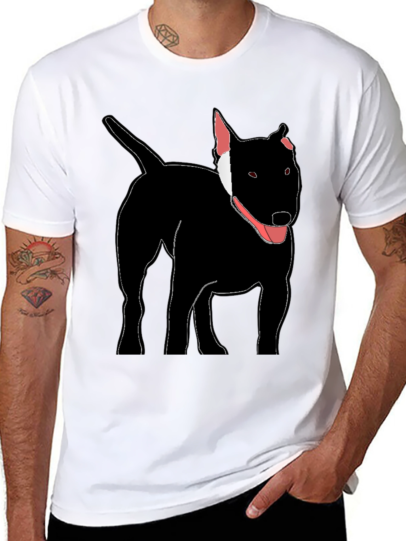 Bull Terrier Graphic Tee - Cool Dog Design