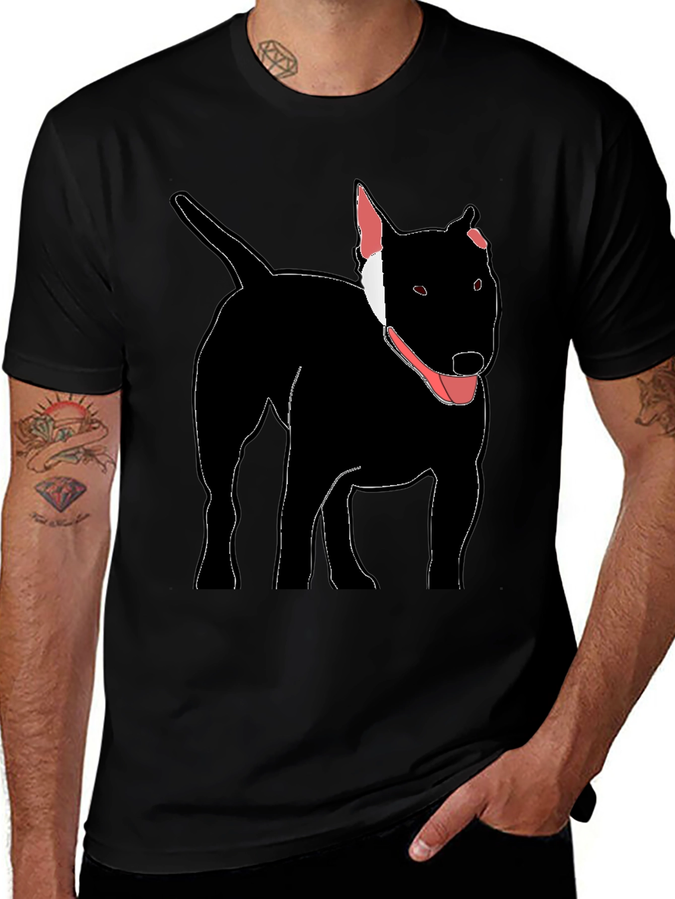 Bull Terrier Graphic Tee - Cool Dog Design