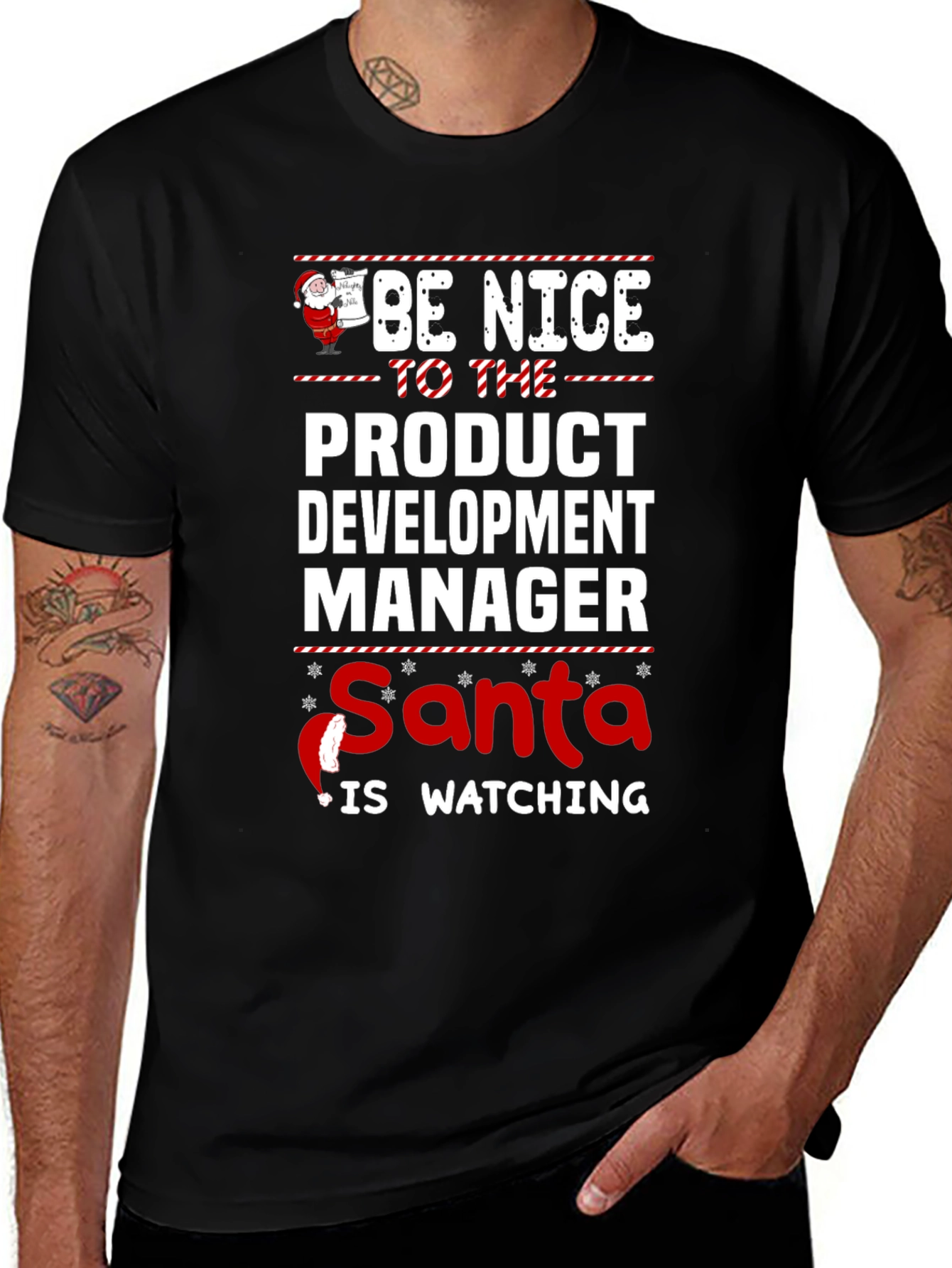 Be Nice to the Product Development Manager Santa T-Shirt