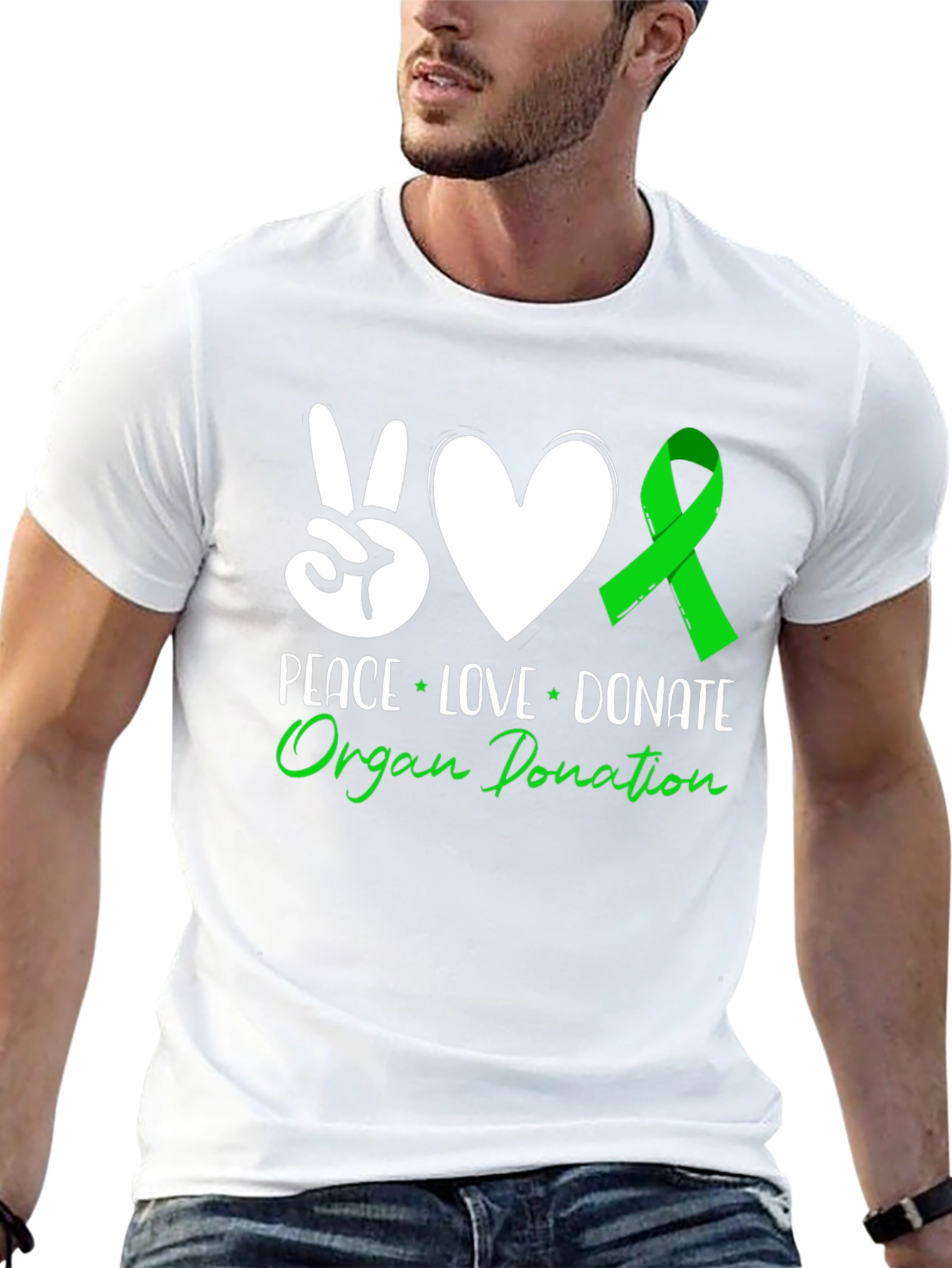 Peace Love Donate Organ Donation T-Shirt