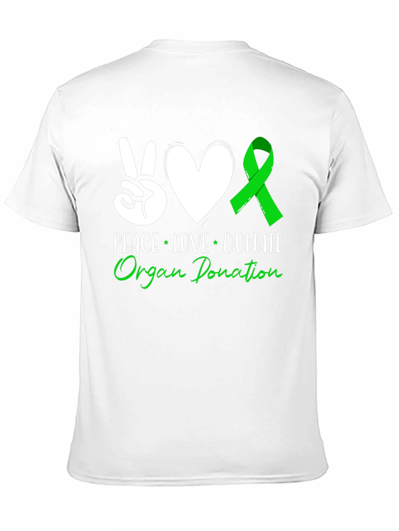 Peace Love Donate Organ Donation T-Shirt