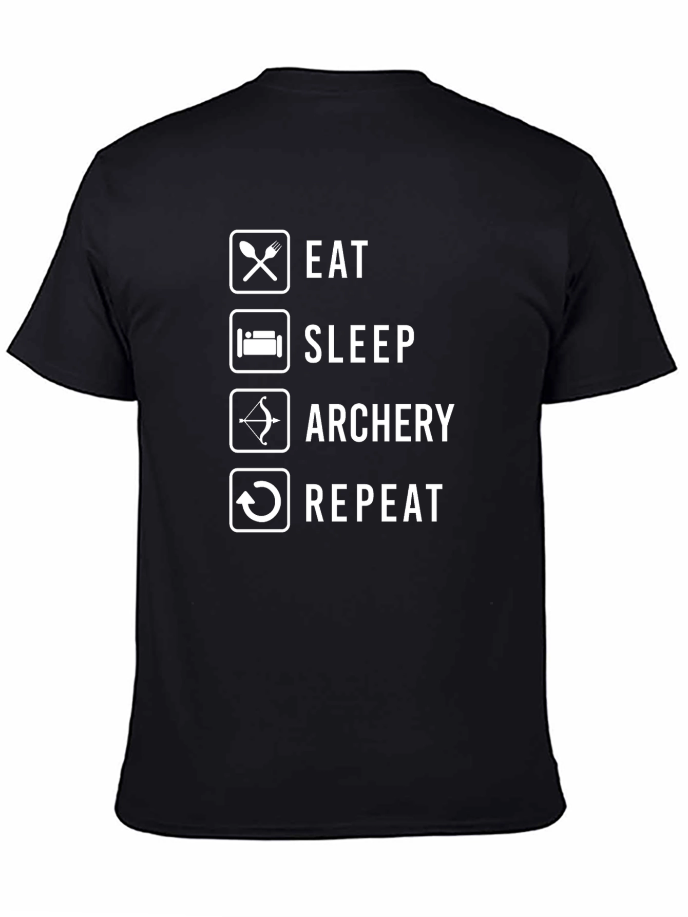 Eat Sleep Archery Repeat Black T-Shirt
