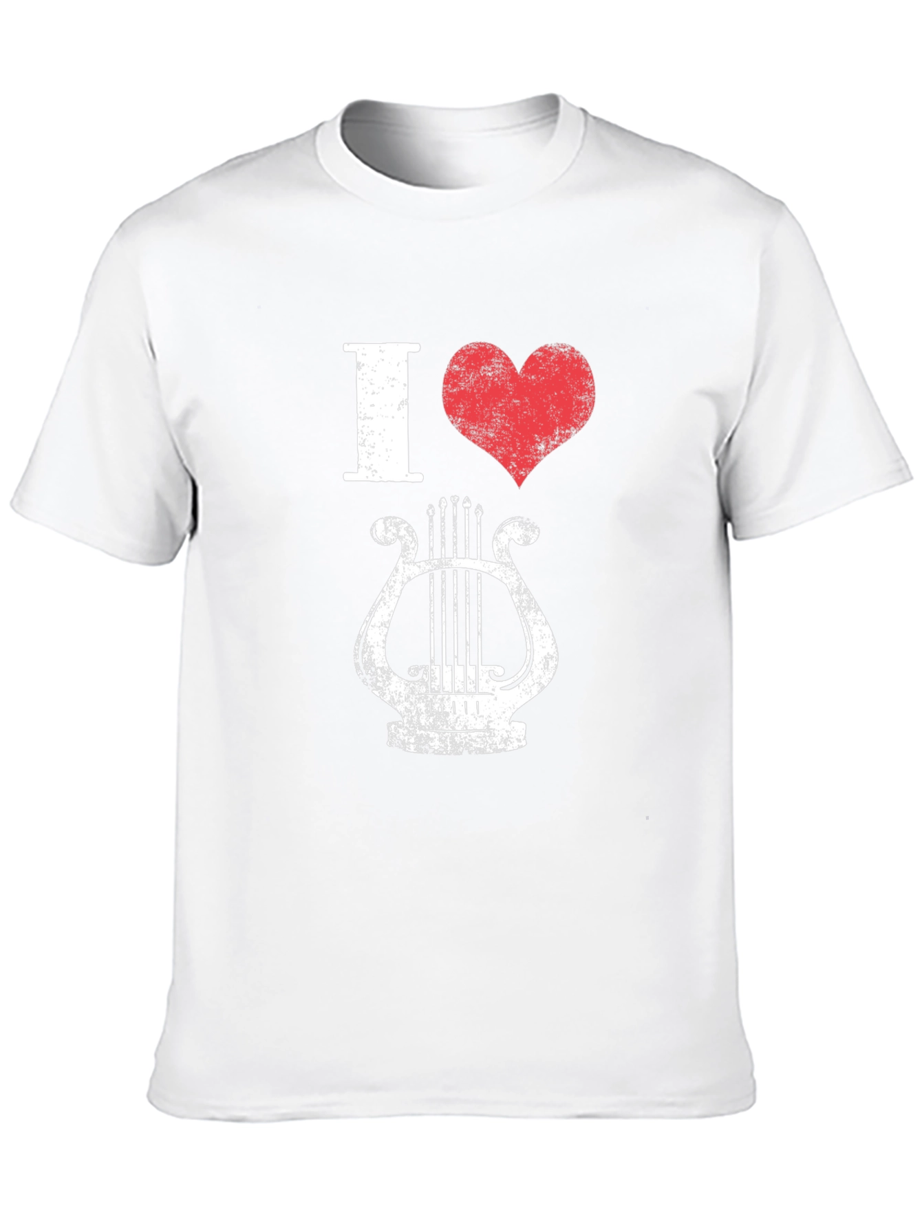 I Heart Lyre T-Shirt - Distressed Print