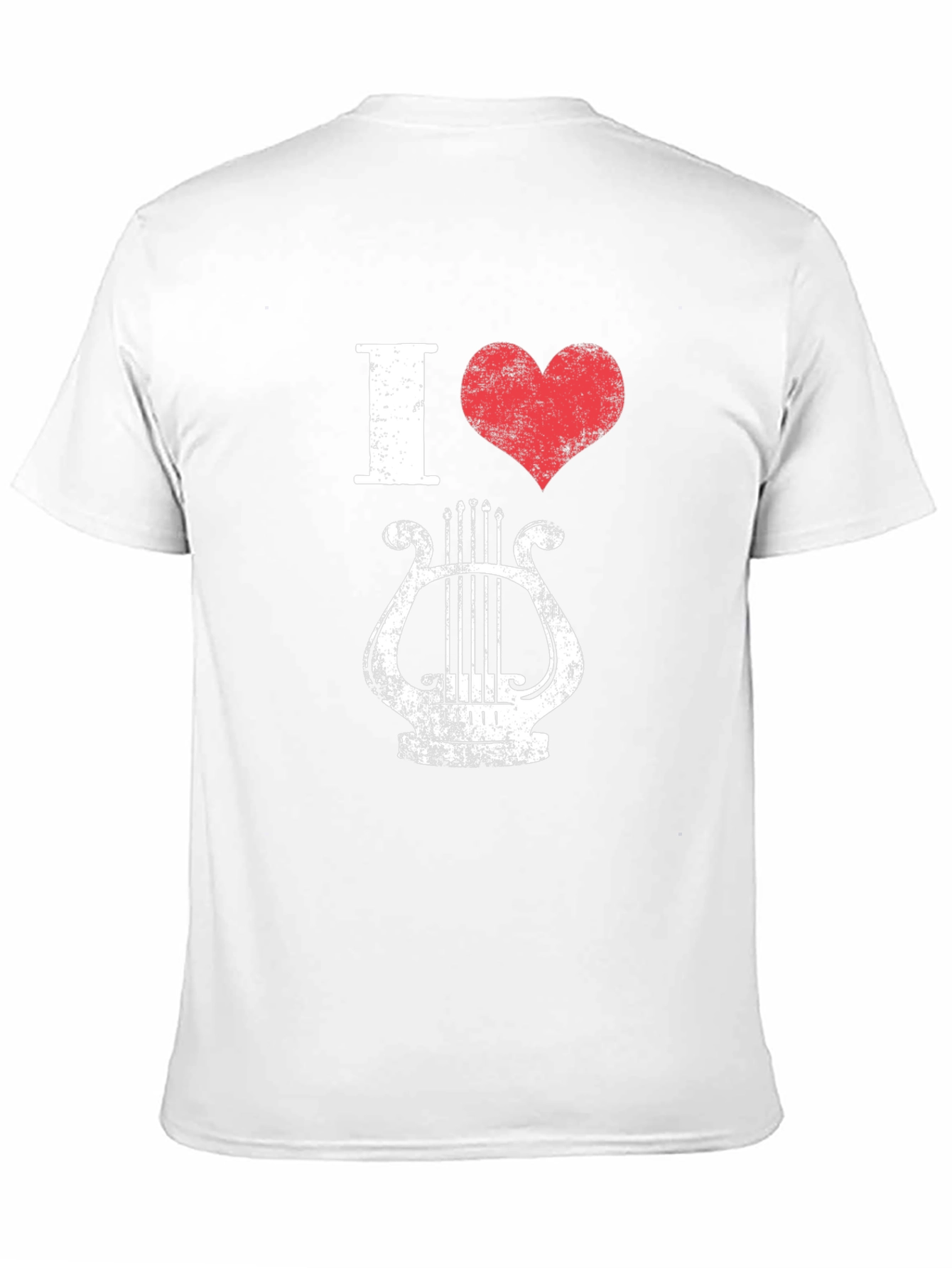 I Heart Lyre T-Shirt - Distressed Print