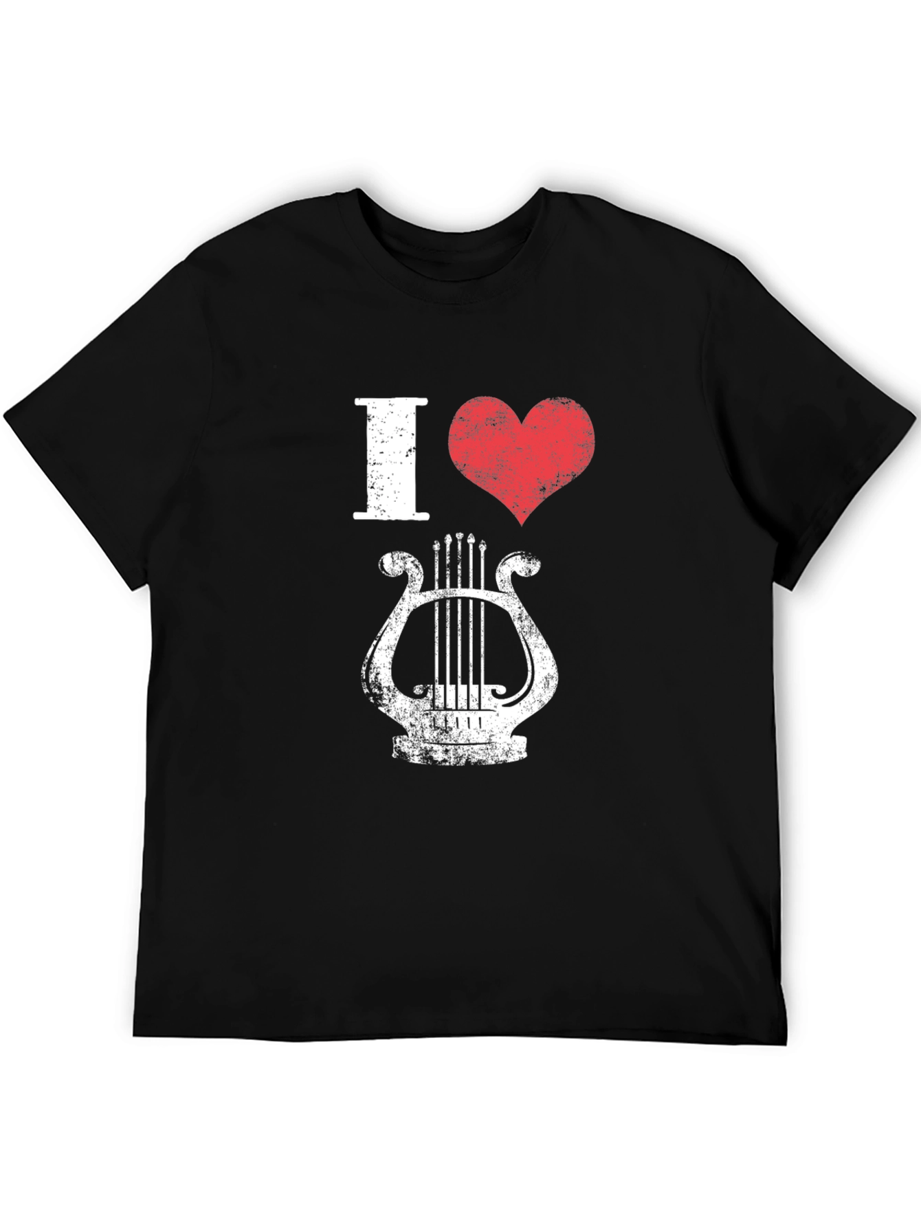 I Heart Lyre T-Shirt - Distressed Print