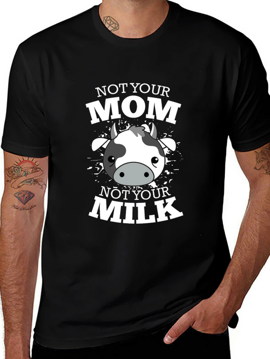 Vegan Cow Graphic Tee - Not Your Mom Not Your Milk
