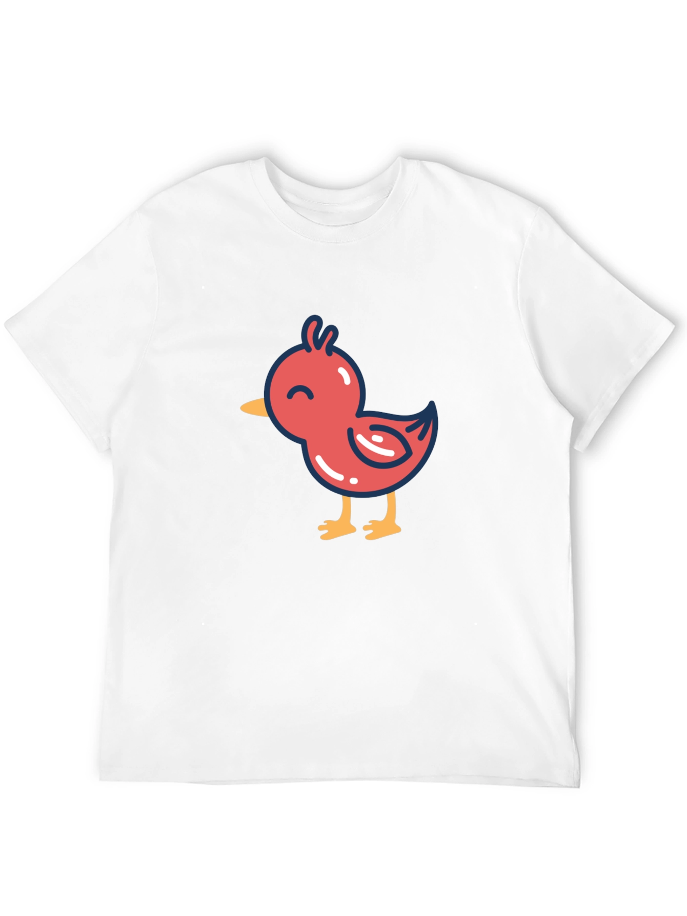 Cute Cartoon Chick Graphic T-Shirt - Black