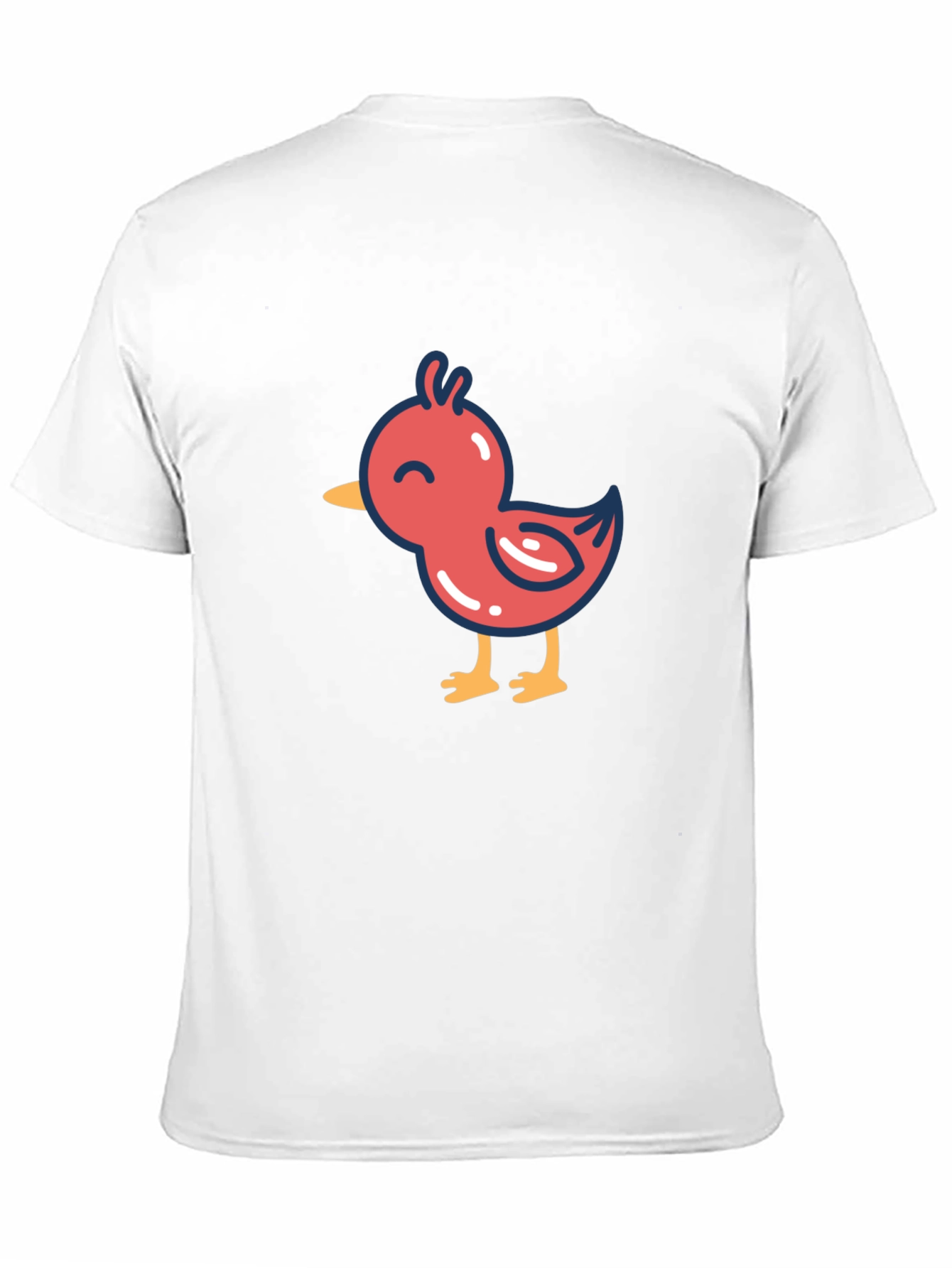Cute Cartoon Chick Graphic T-Shirt - Black
