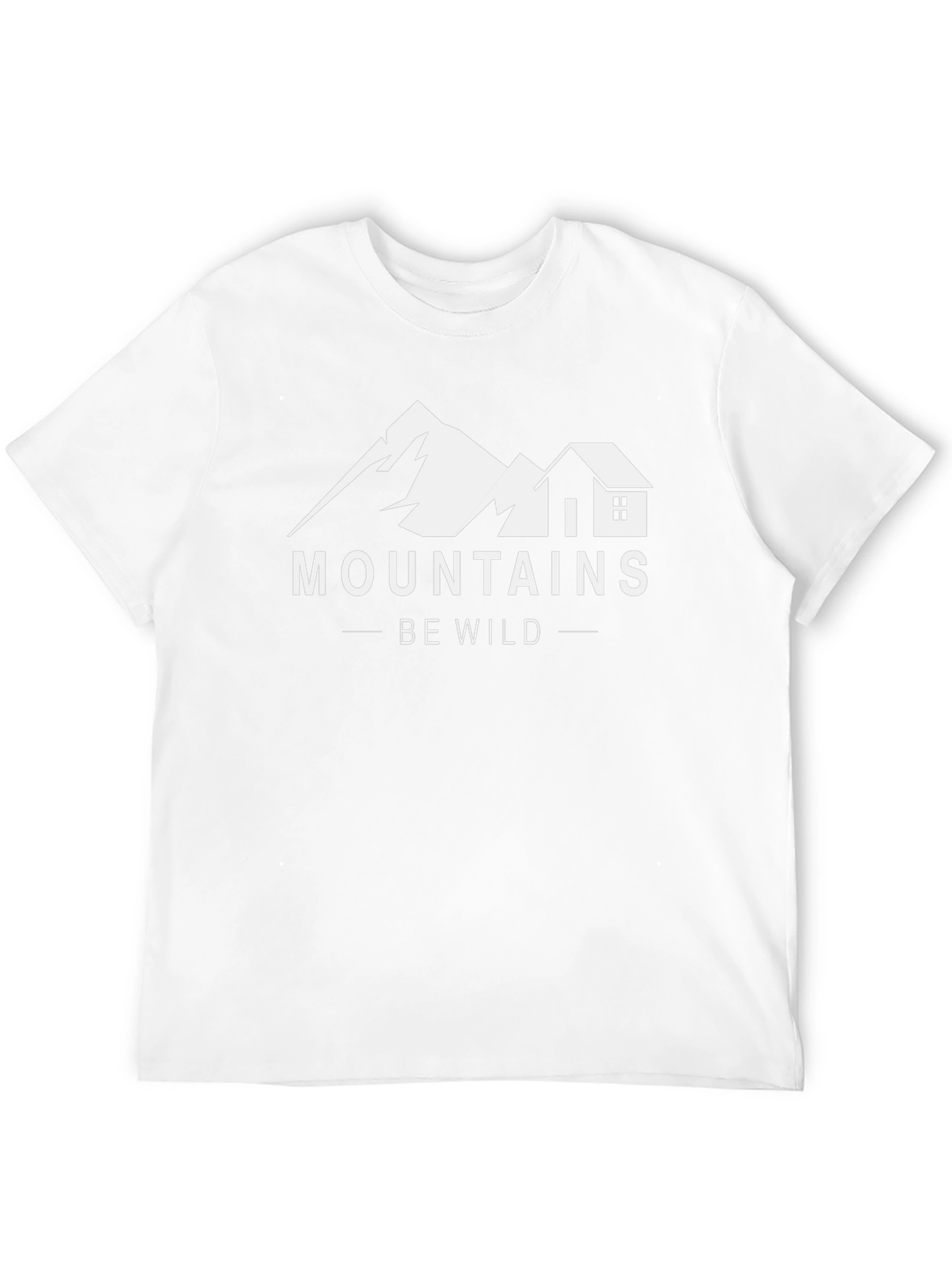 Mountains Be Wild Graphic Tee - Black Cotton T-Shirt