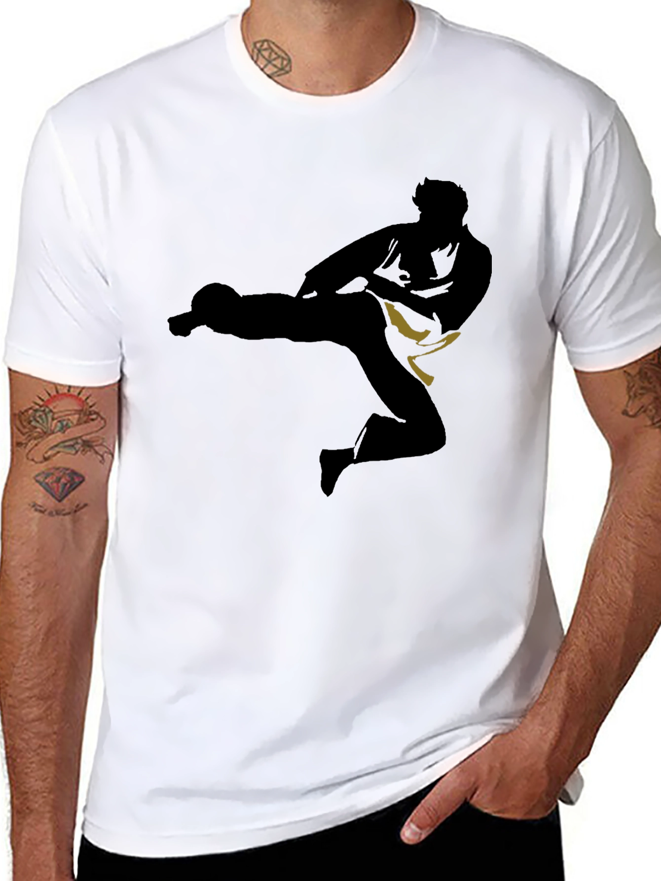 Karate Silhouette Black T-Shirt