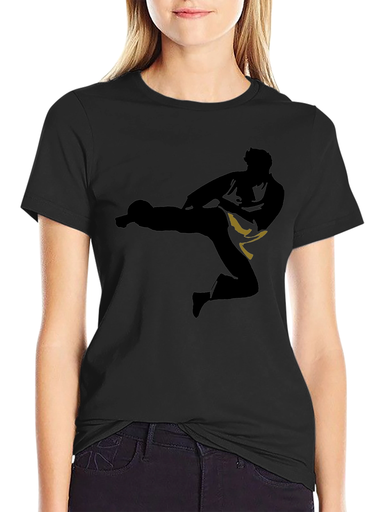 Karate Silhouette Black T-Shirt