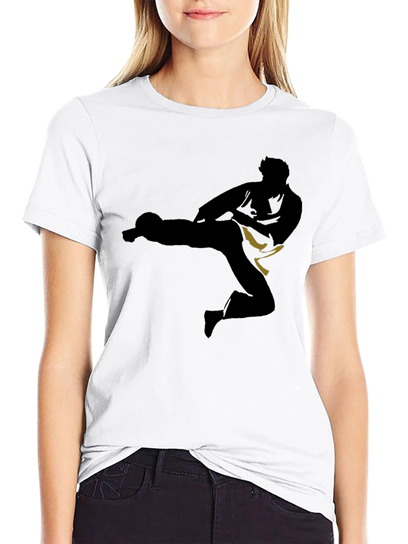 Karate Silhouette Black T-Shirt