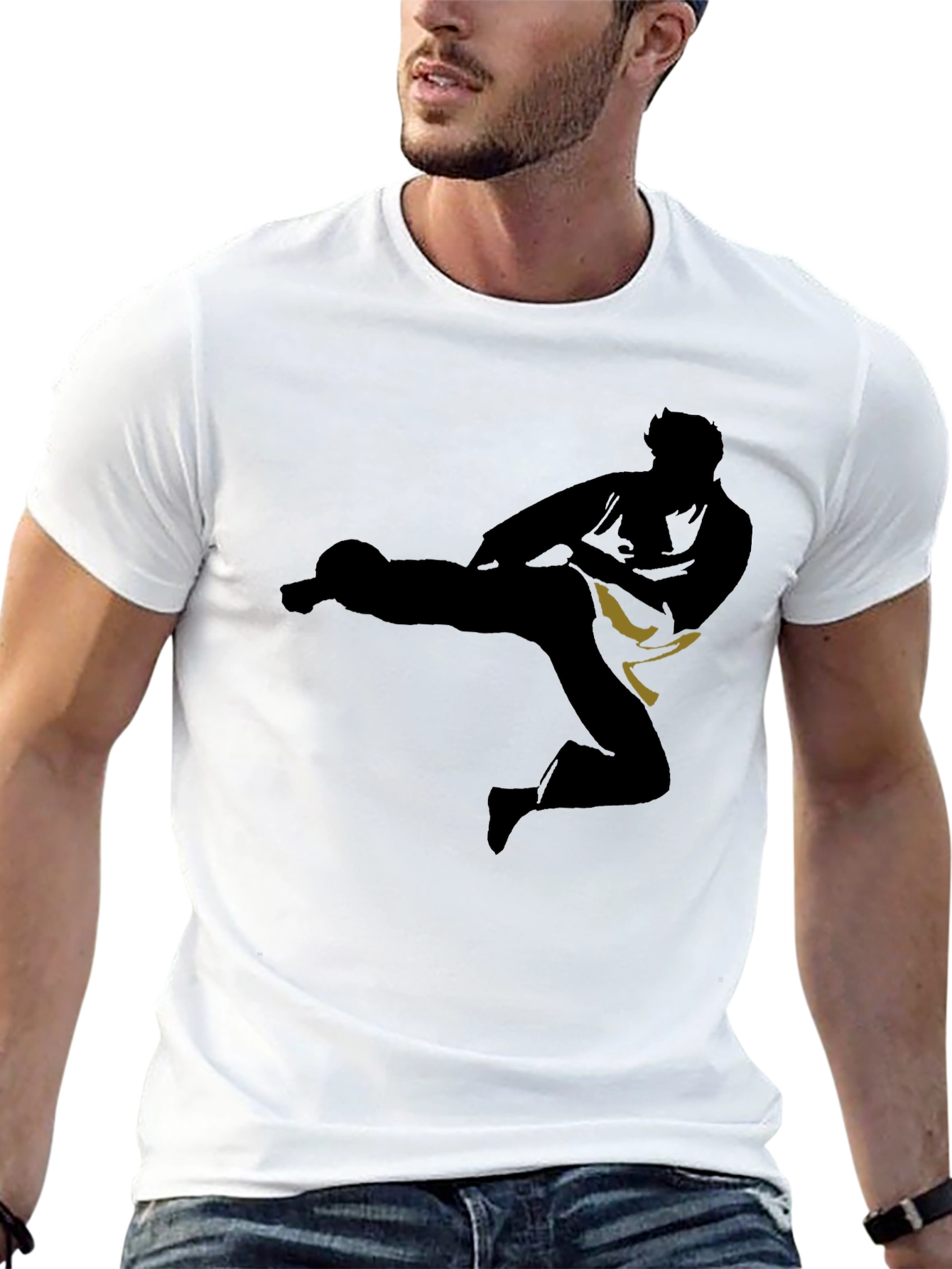 Karate Silhouette Black T-Shirt