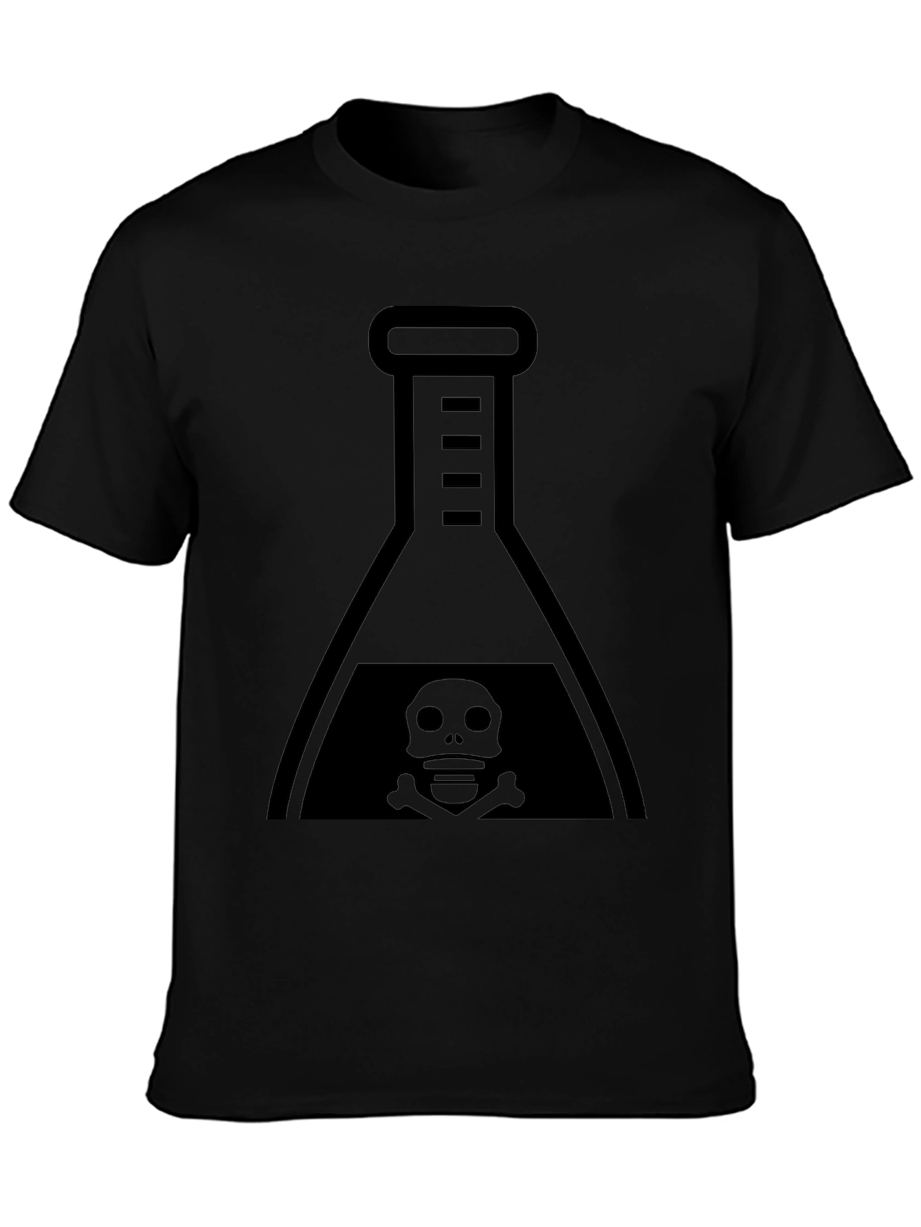 Mens Black T-Shirt with Poison Flask Graphic
