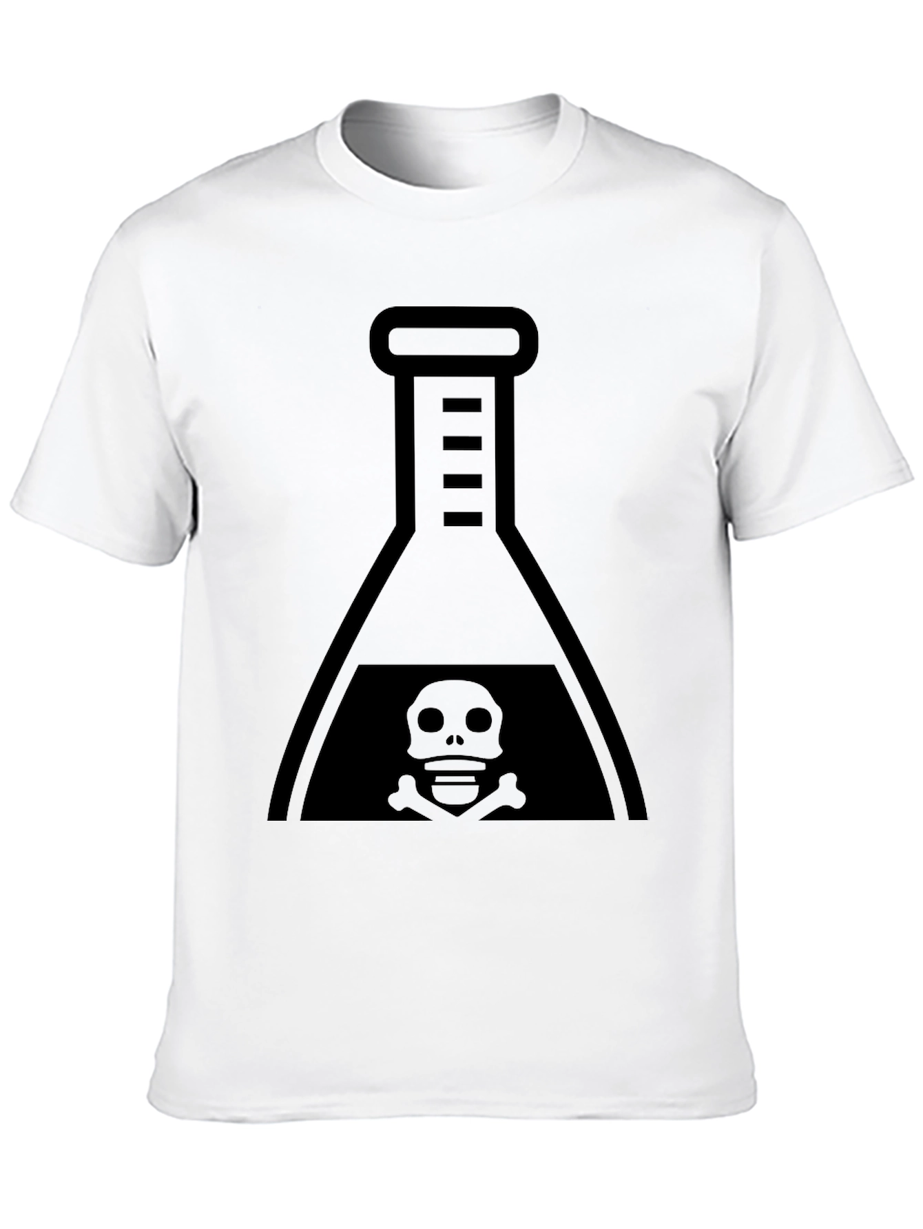 Mens Black T-Shirt with Poison Flask Graphic