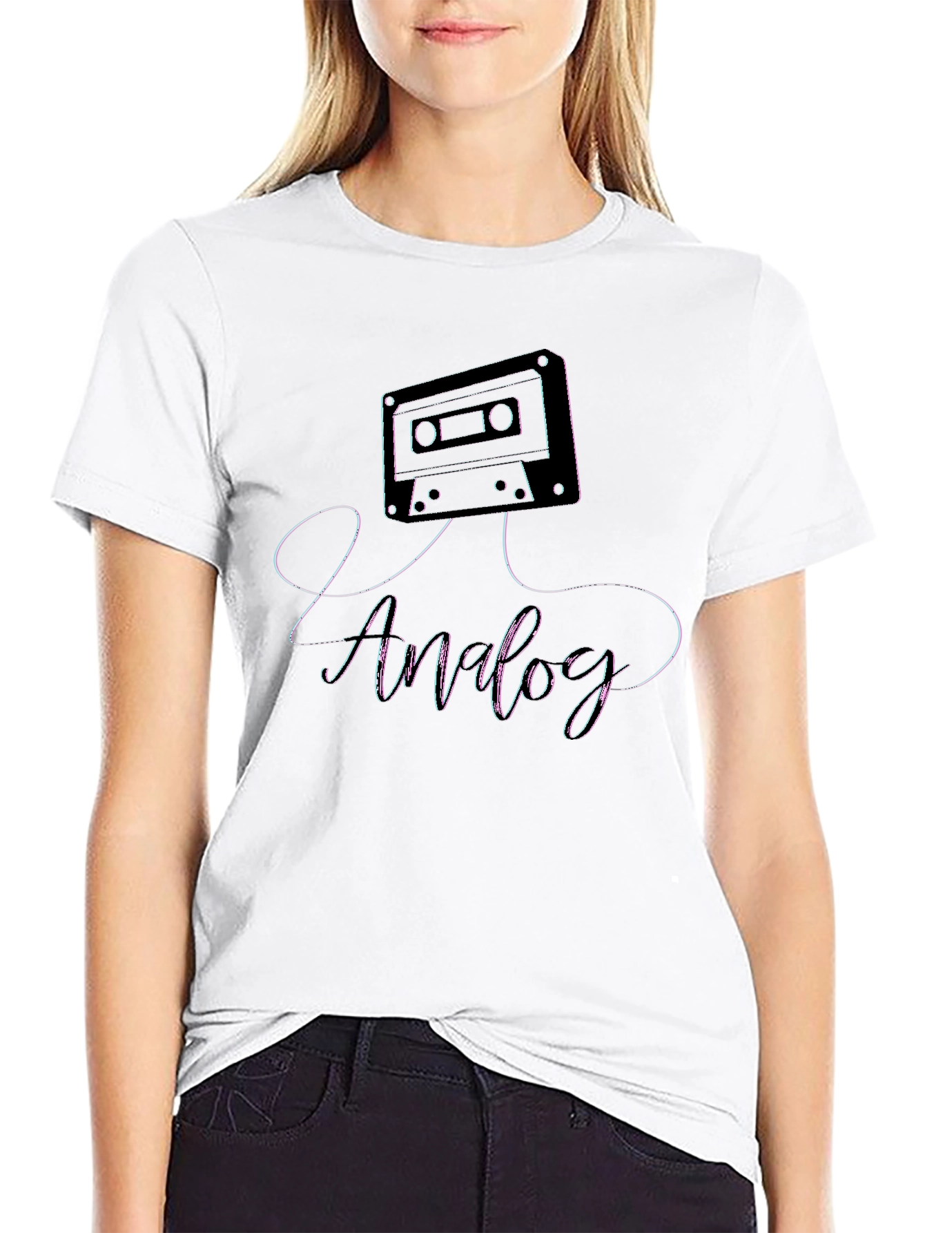 Analog Cassette Tape Graphic Tee - Retro Music Shirt