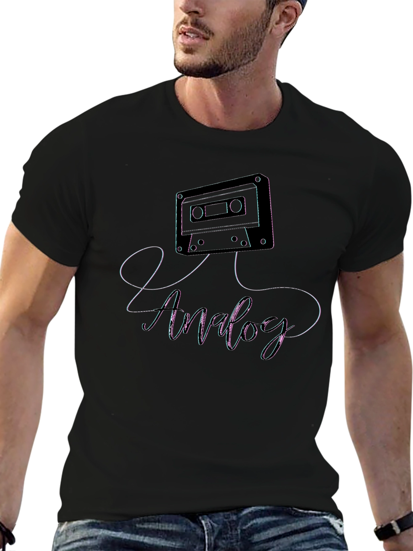 Analog Cassette Tape Graphic Tee - Retro Music Shirt