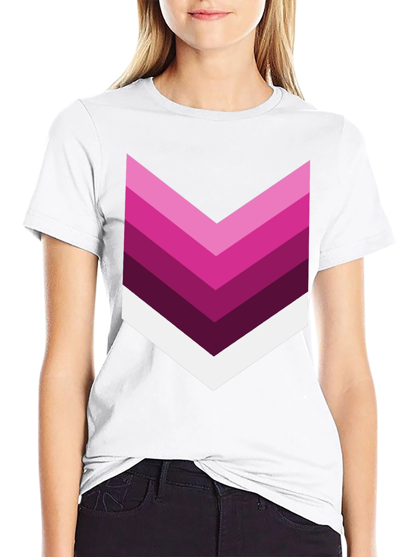 Chevron Stripe Graphic Tee - Modern Style