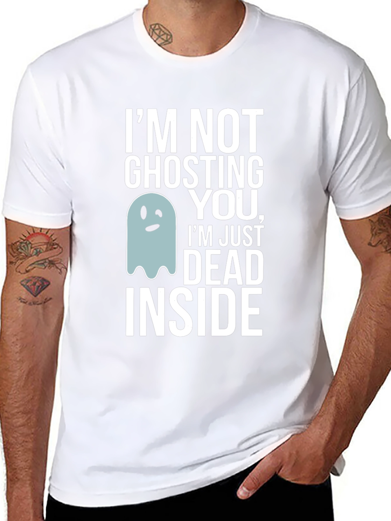 Funny Ghosting You Dead Inside Graphic Tee