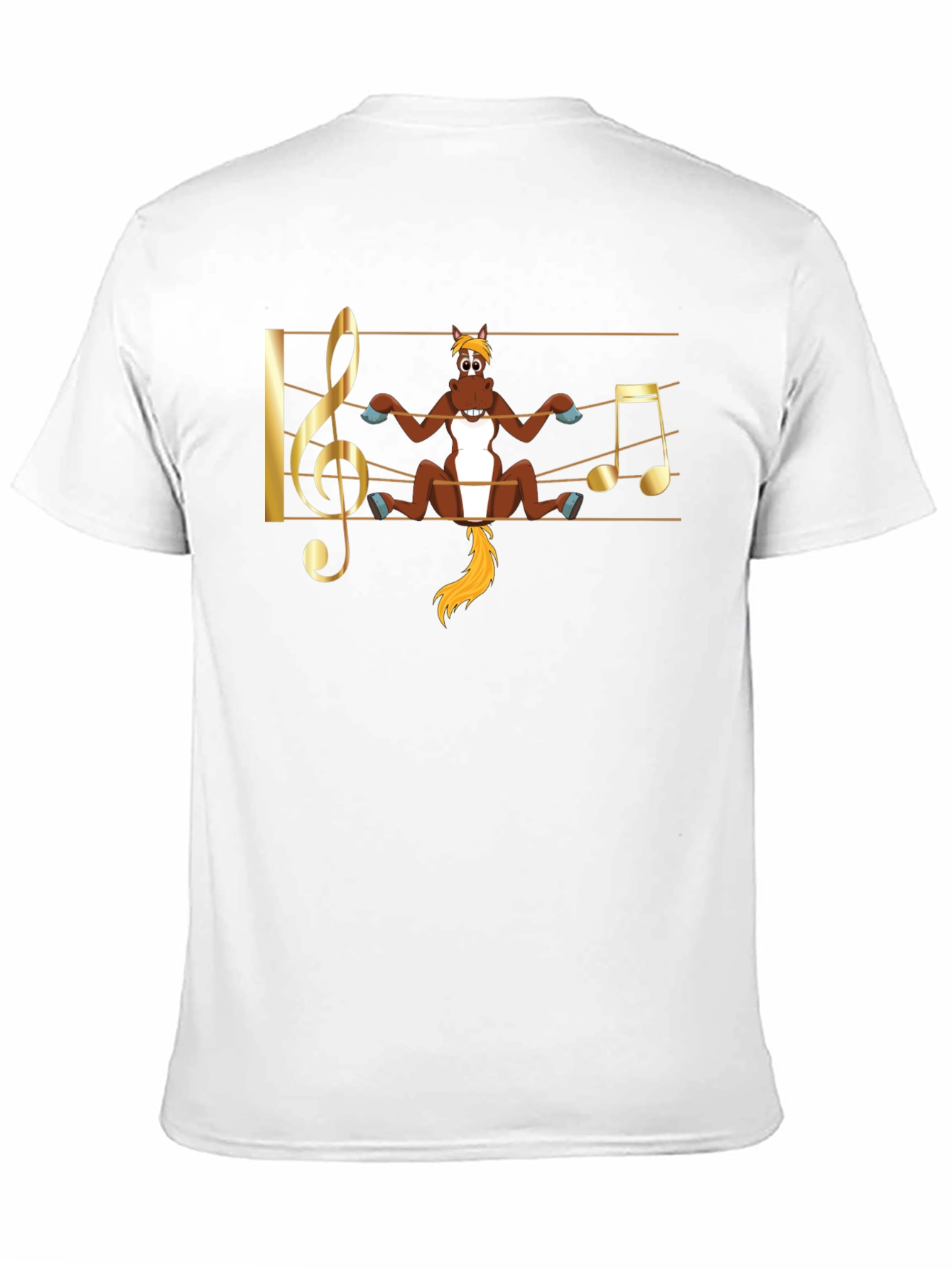 Musical Horse T-Shirt - Black Cotton Tee