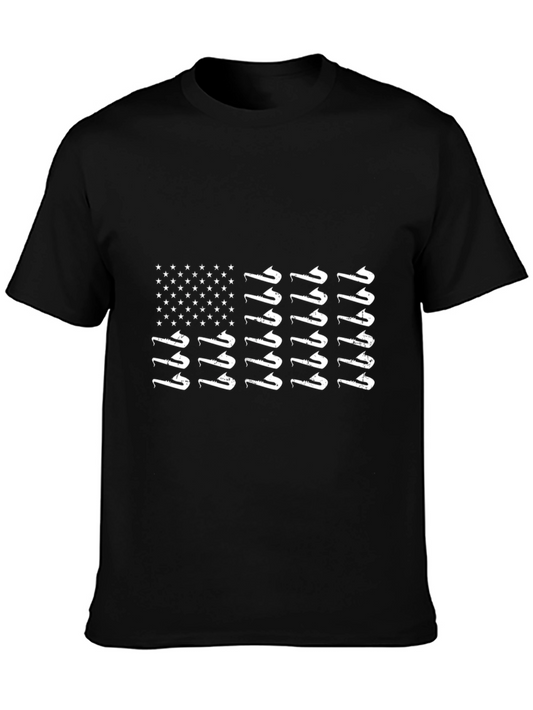 American Flag Saxophone T-Shirt