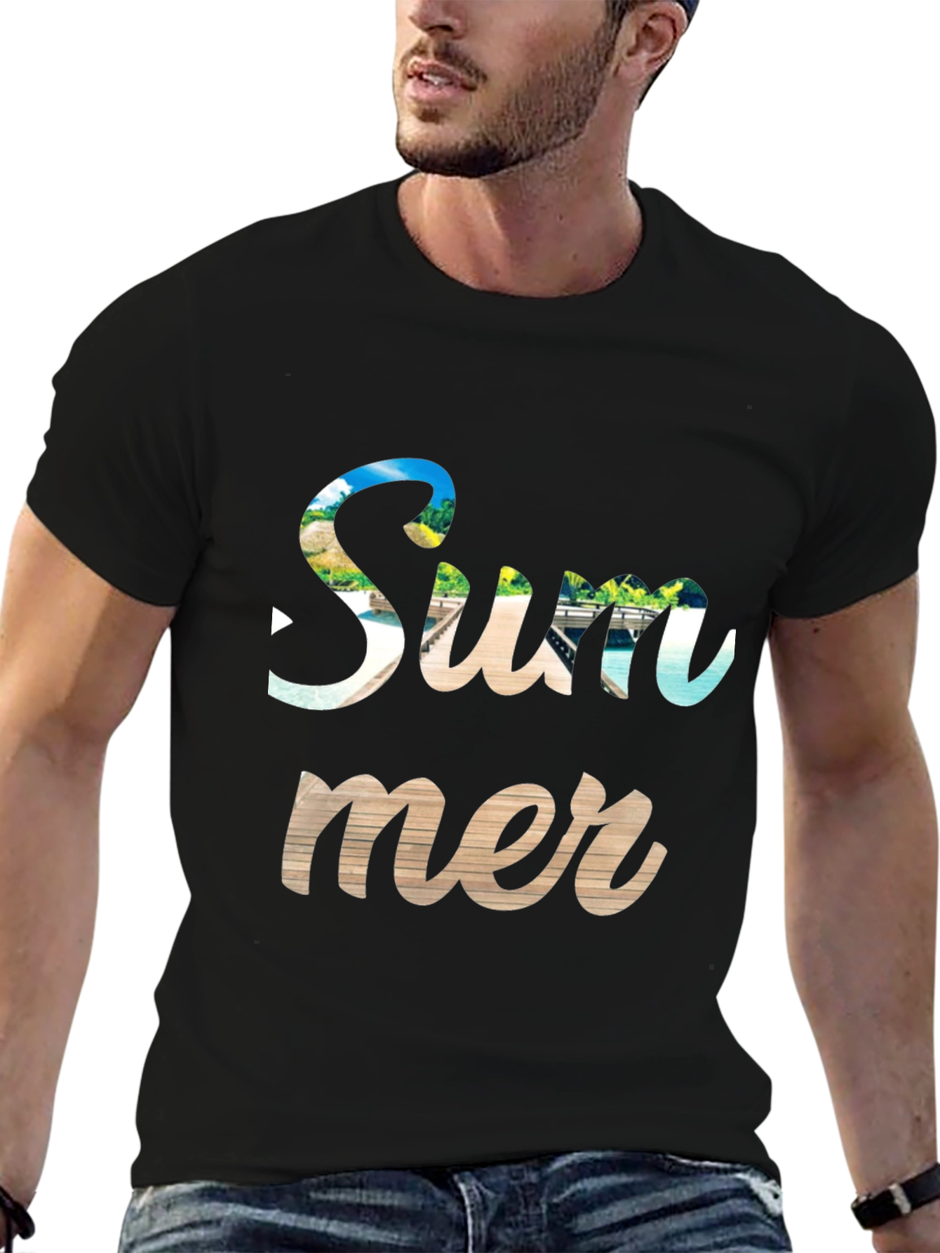 Summer T-Shirt - Beachy Vibes Graphic Tee