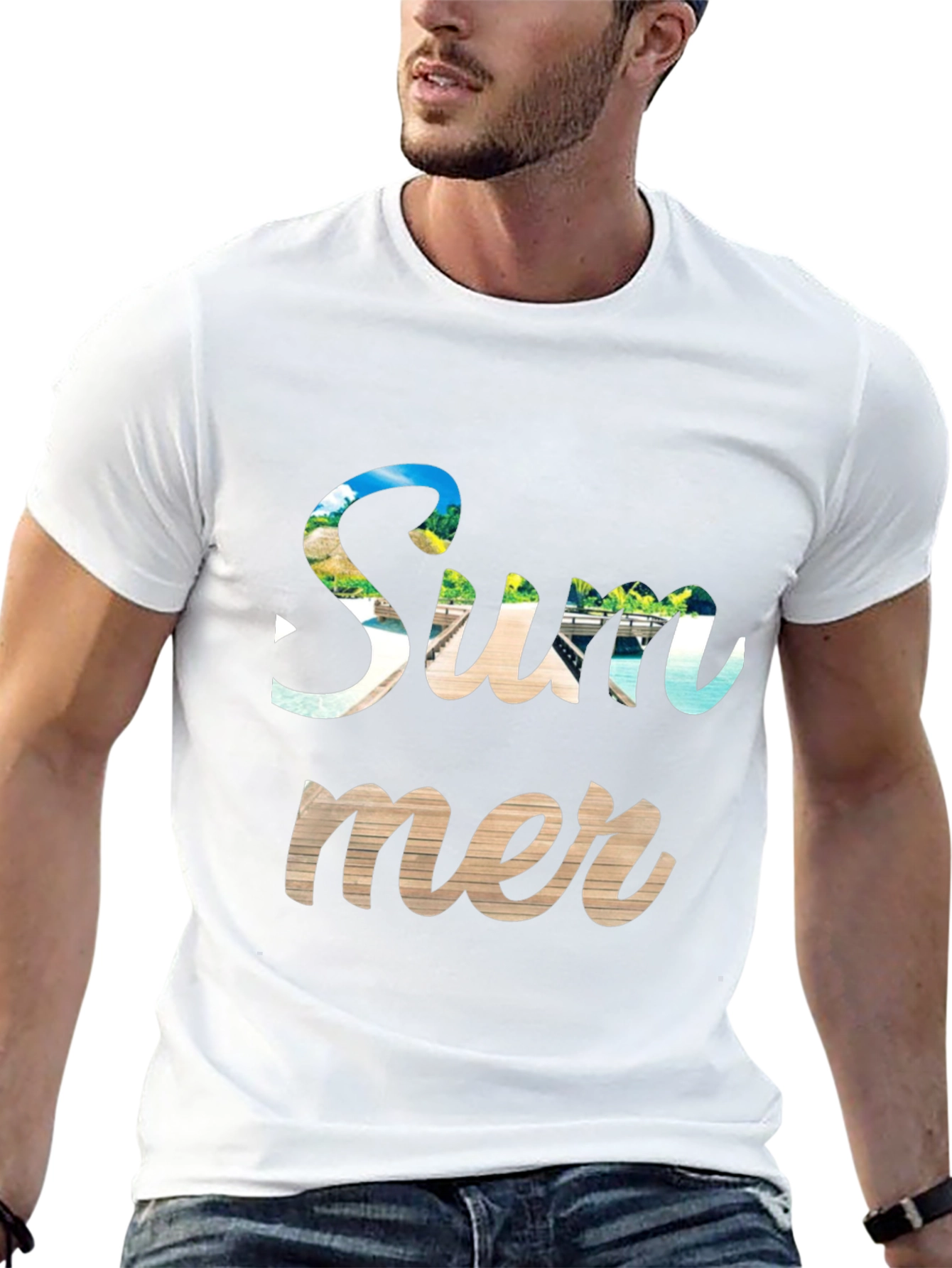 Summer T-Shirt - Beachy Vibes Graphic Tee