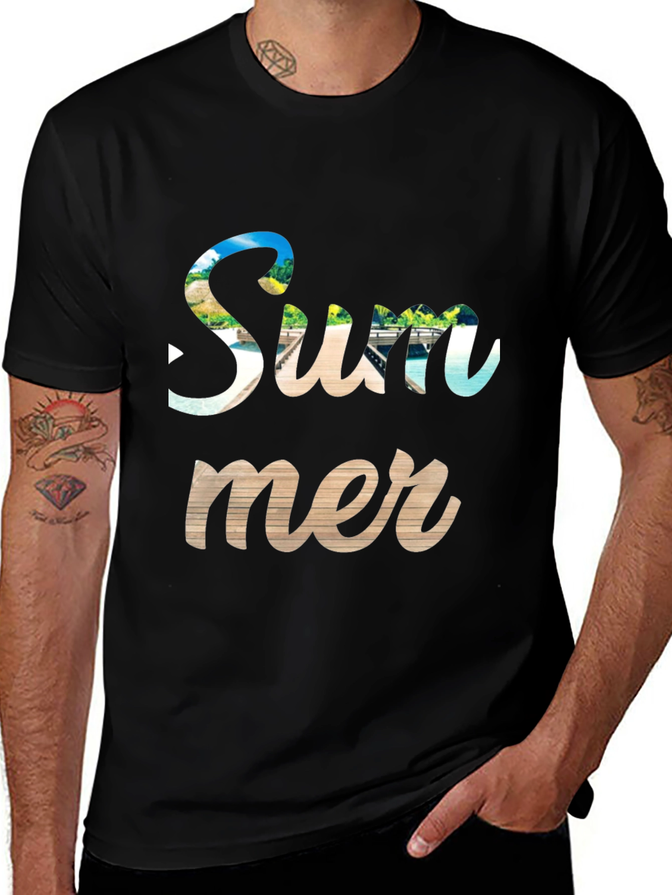 Summer T-Shirt - Beachy Vibes Graphic Tee