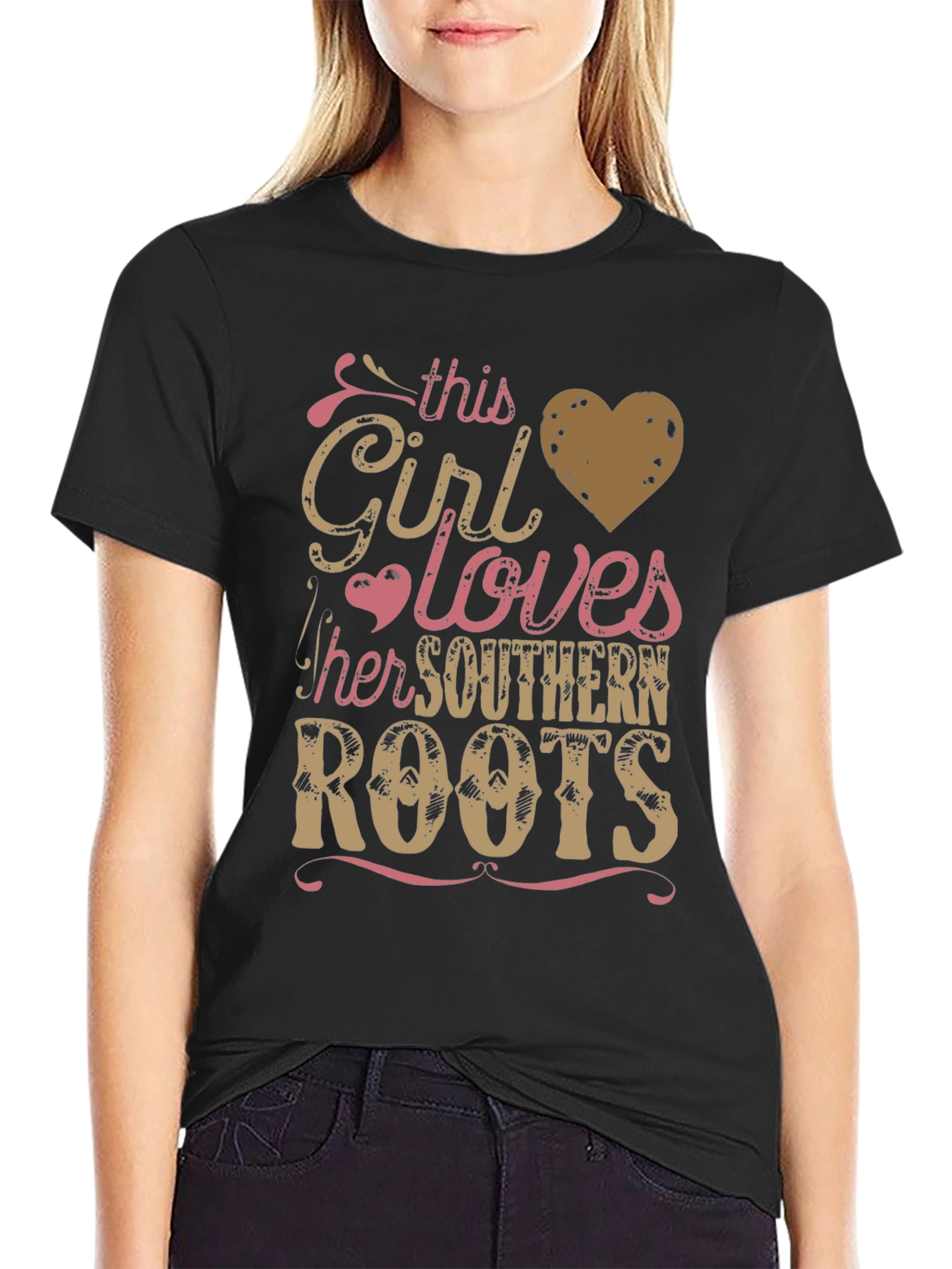 Southern Roots Girls Heart Graphic T-Shirt