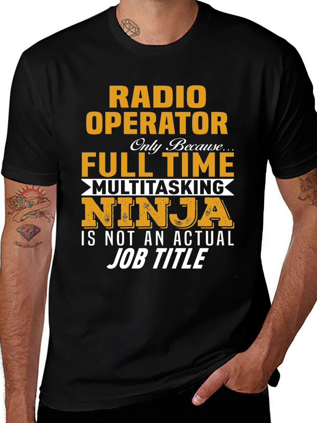 Radio Operator Full Time Multitasking Ninja T-Shirt