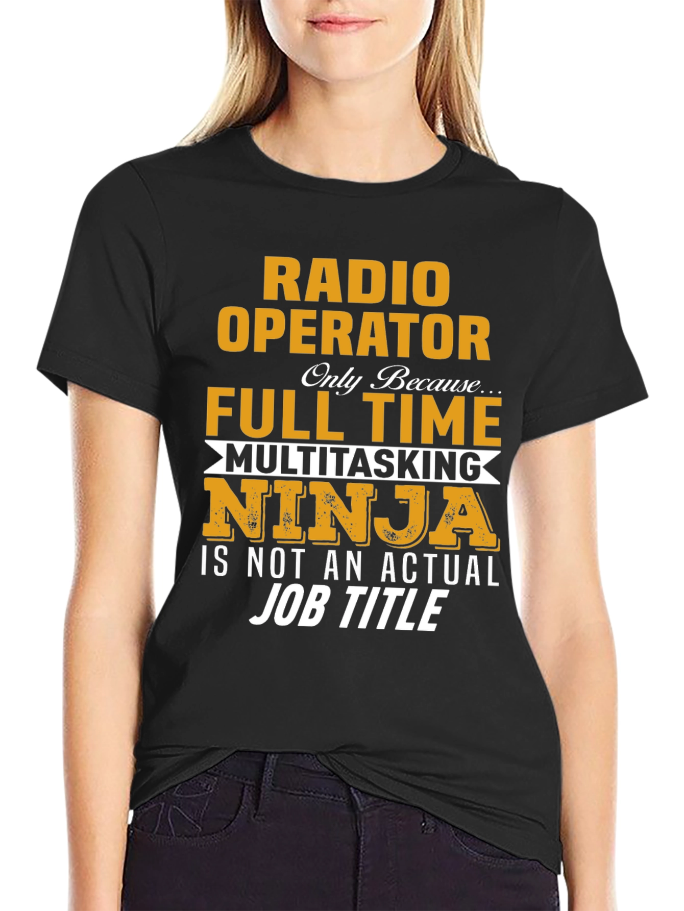 Radio Operator Full Time Multitasking Ninja T-Shirt