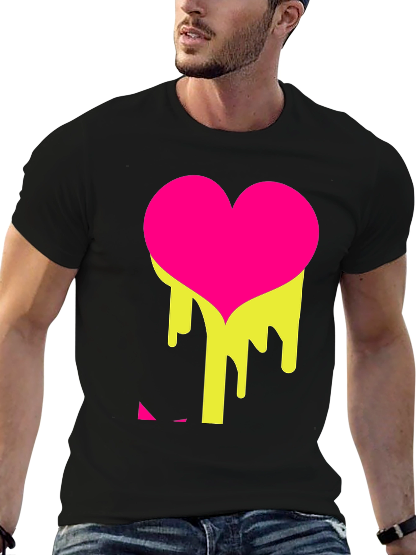 Melting Heart Tee - Graphic Black T-Shirt