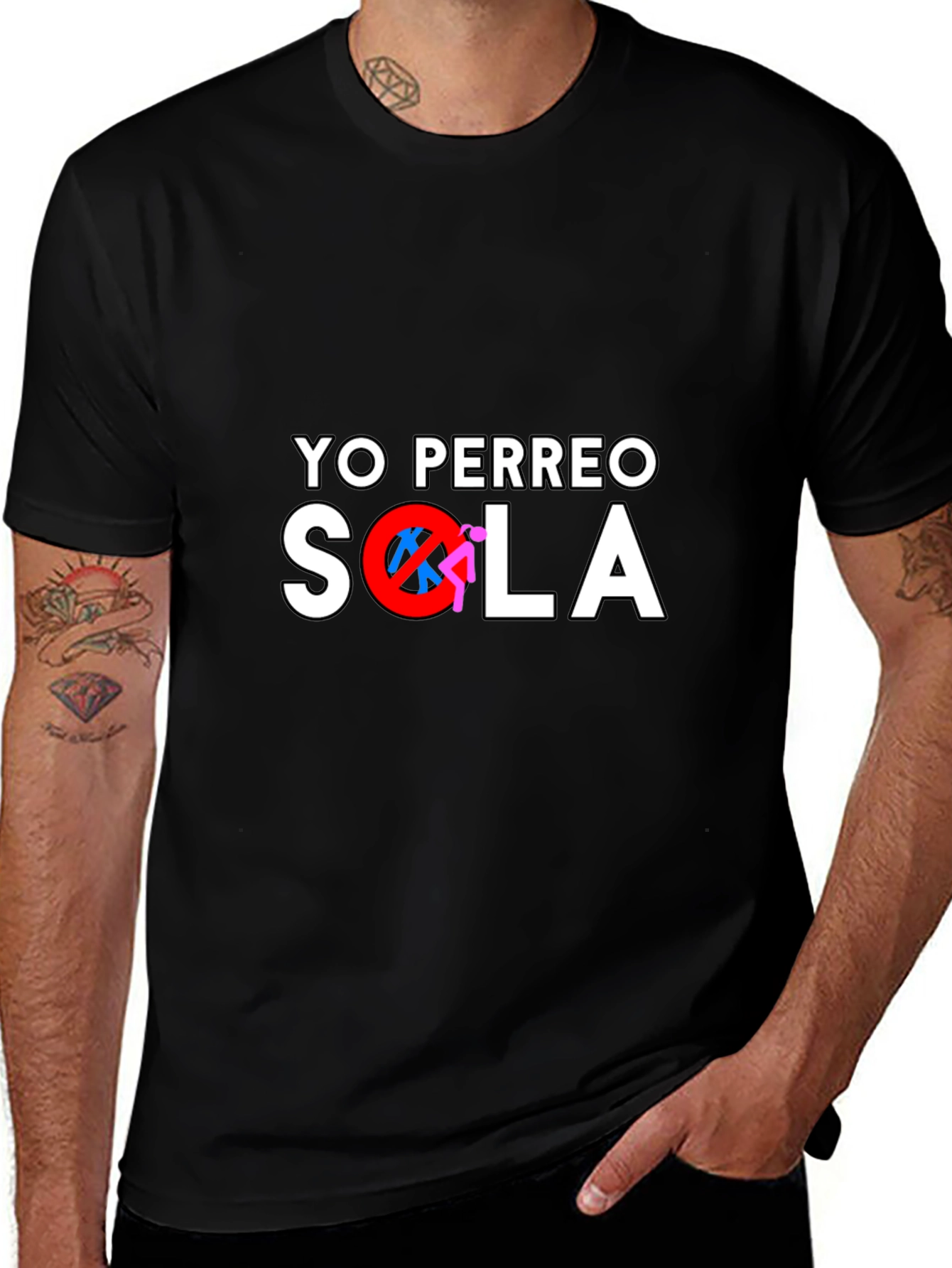 Yo Perreo Sola Graphic Tee - Trendy Black T-Shirt