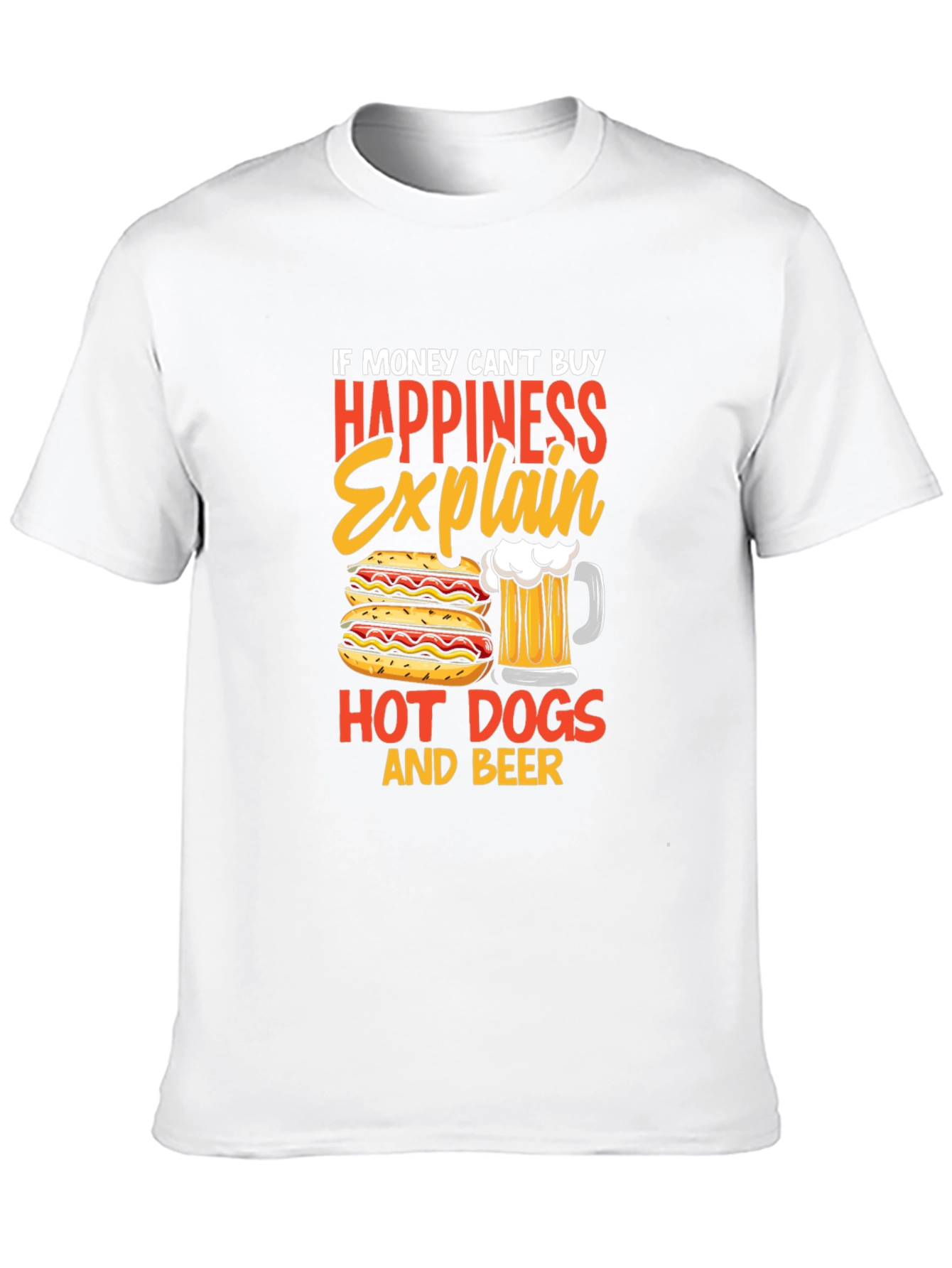 Happiness Hot Dogs & Beer T-Shirt