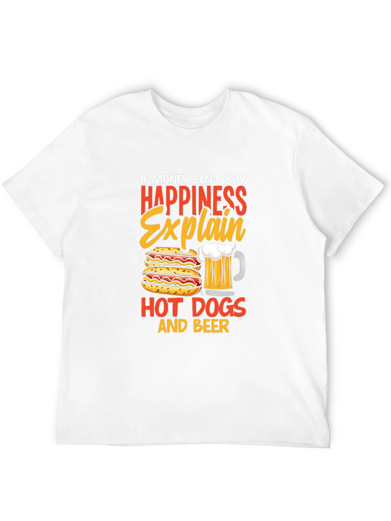 Happiness Hot Dogs & Beer T-Shirt