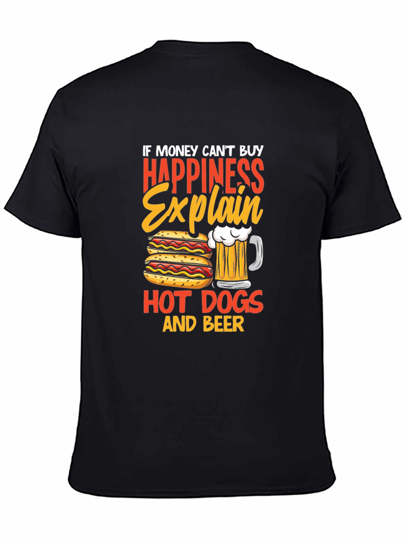 Happiness Hot Dogs & Beer T-Shirt