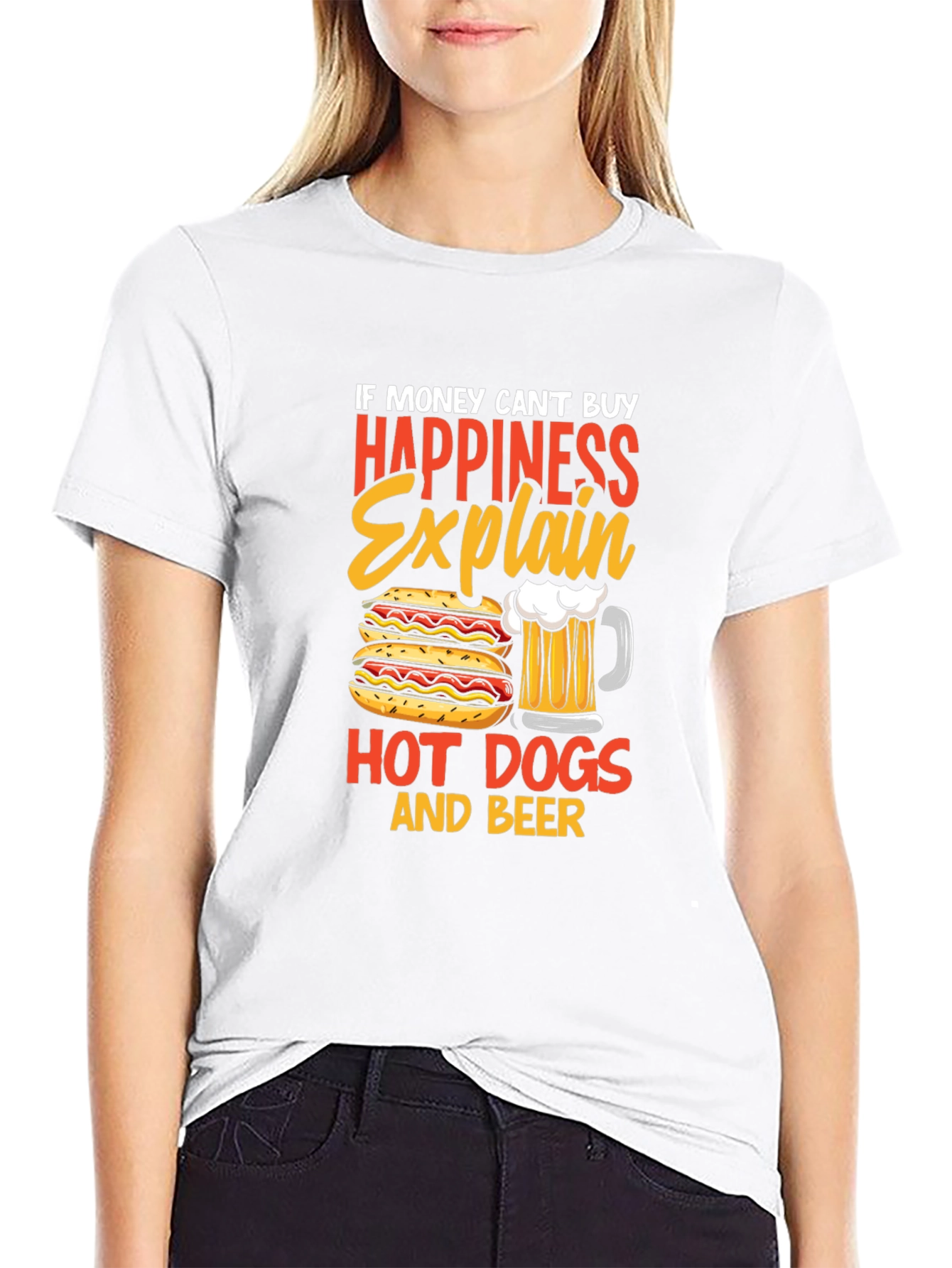Happiness Hot Dogs & Beer T-Shirt