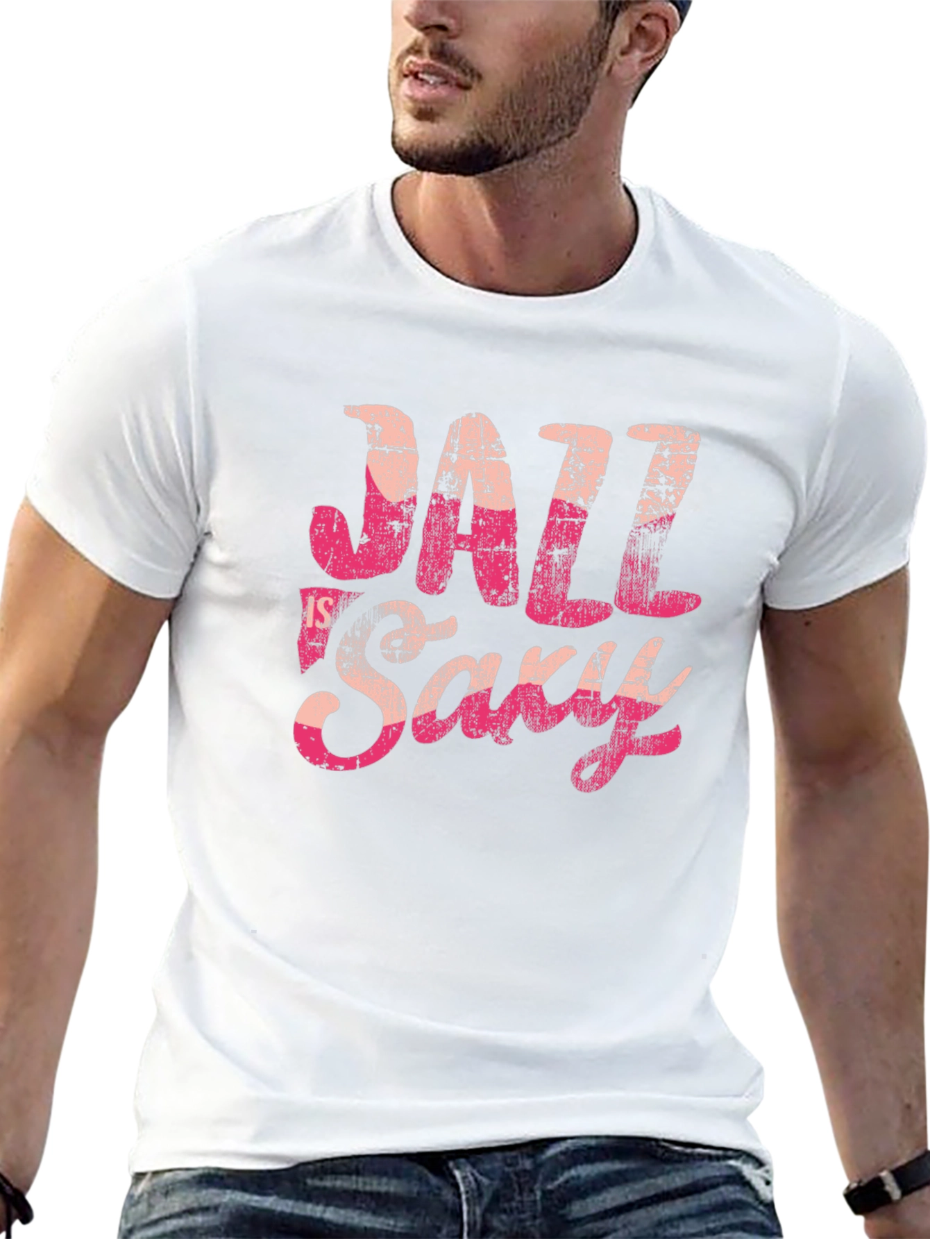 Jazz Saxy Graphic T-Shirt - Black Cotton Tee