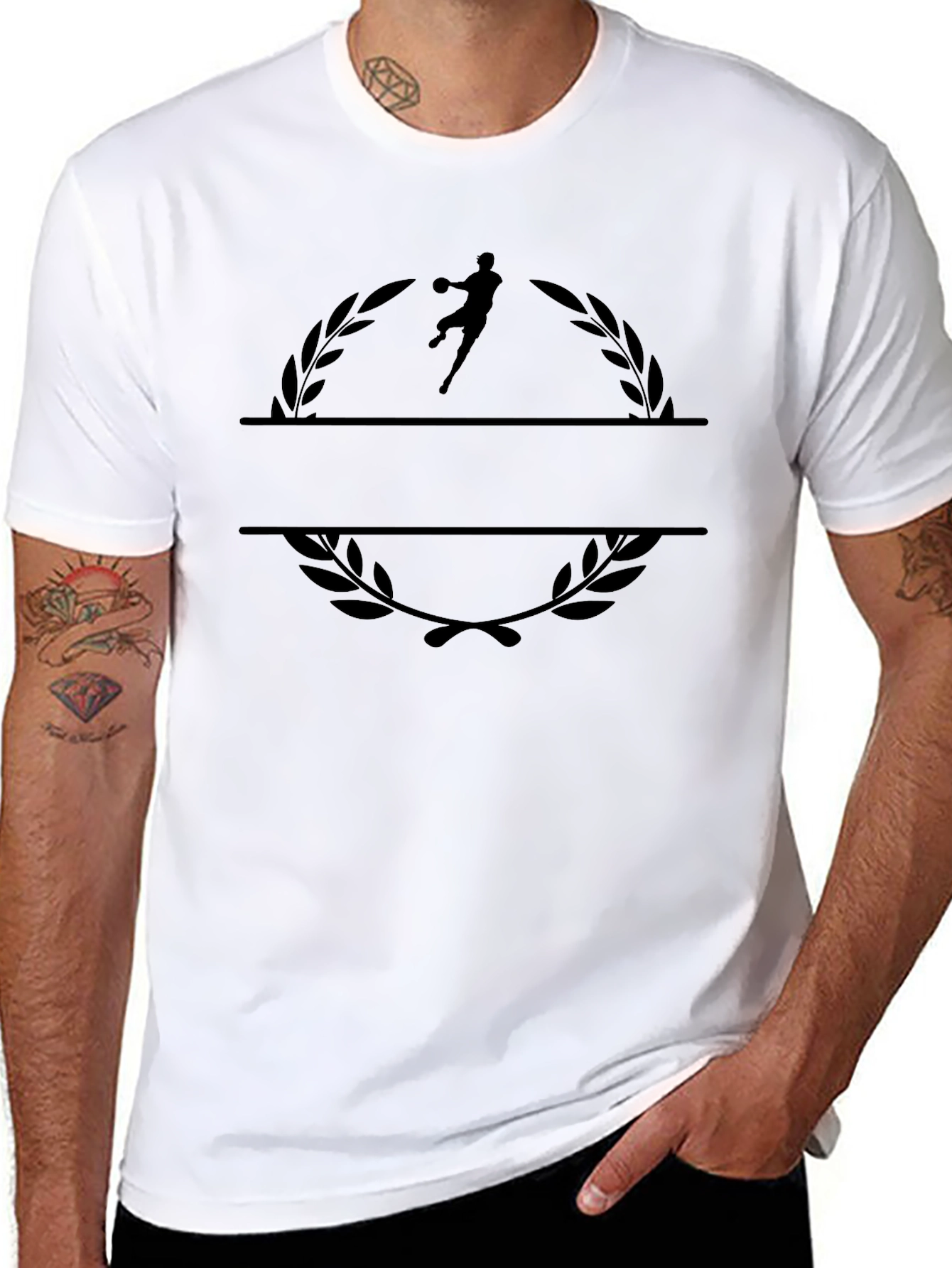 Handball Laurel Black T-Shirt