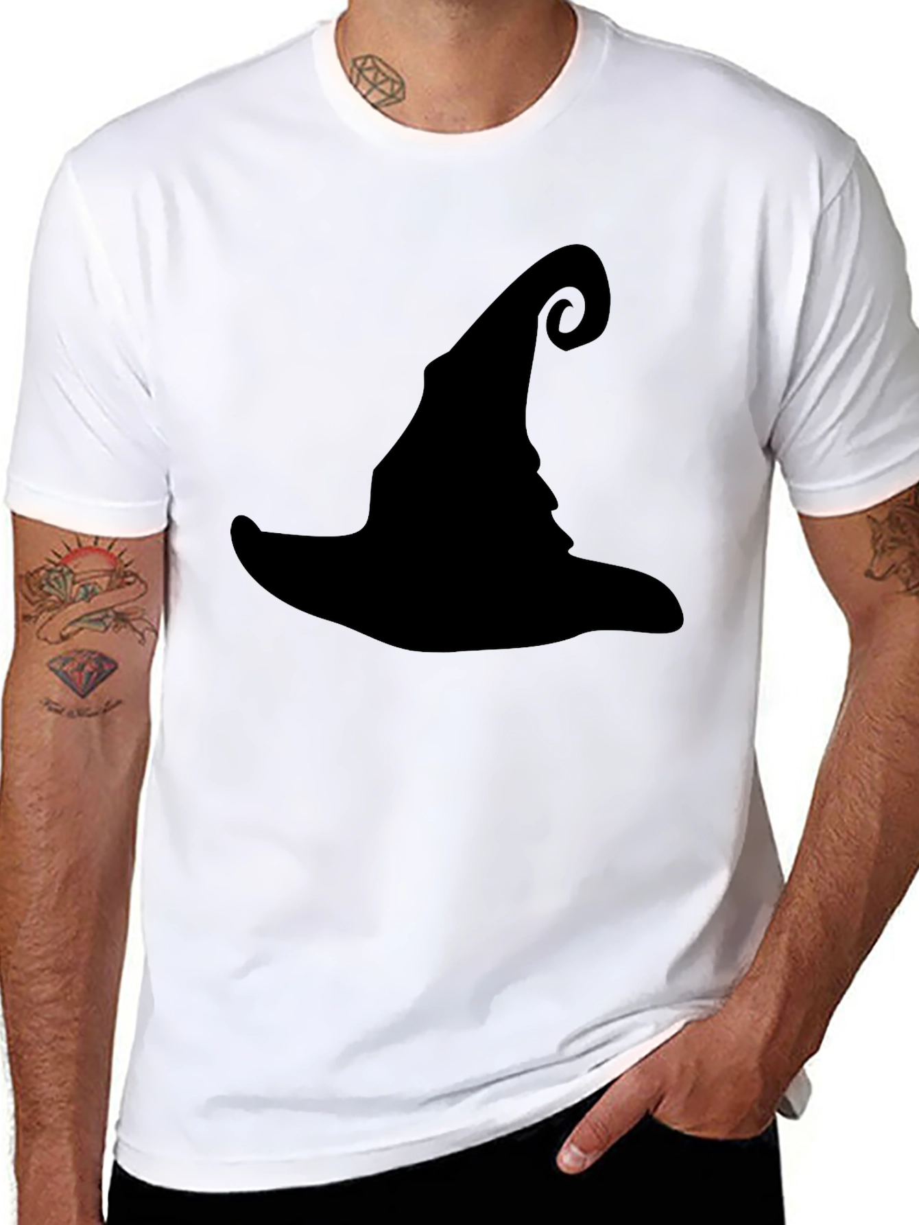 Witch Hat Silhouette T-Shirt - Halloween Style