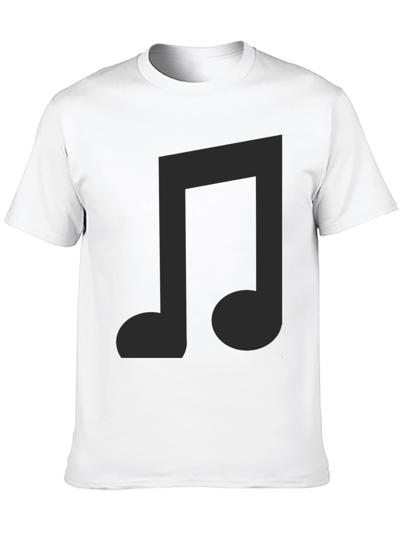 Musical Note Graphic Black T-Shirt