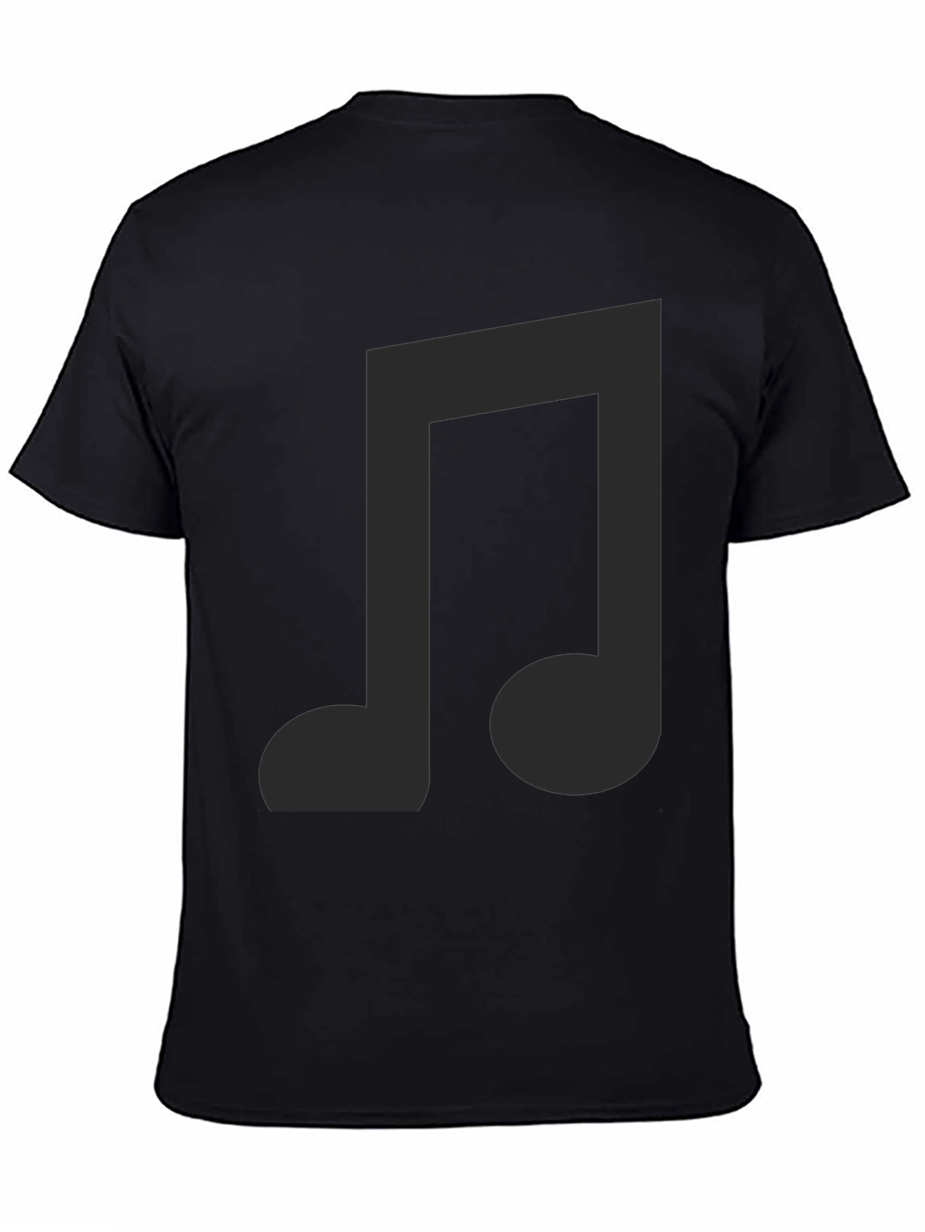 Musical Note Graphic Black T-Shirt