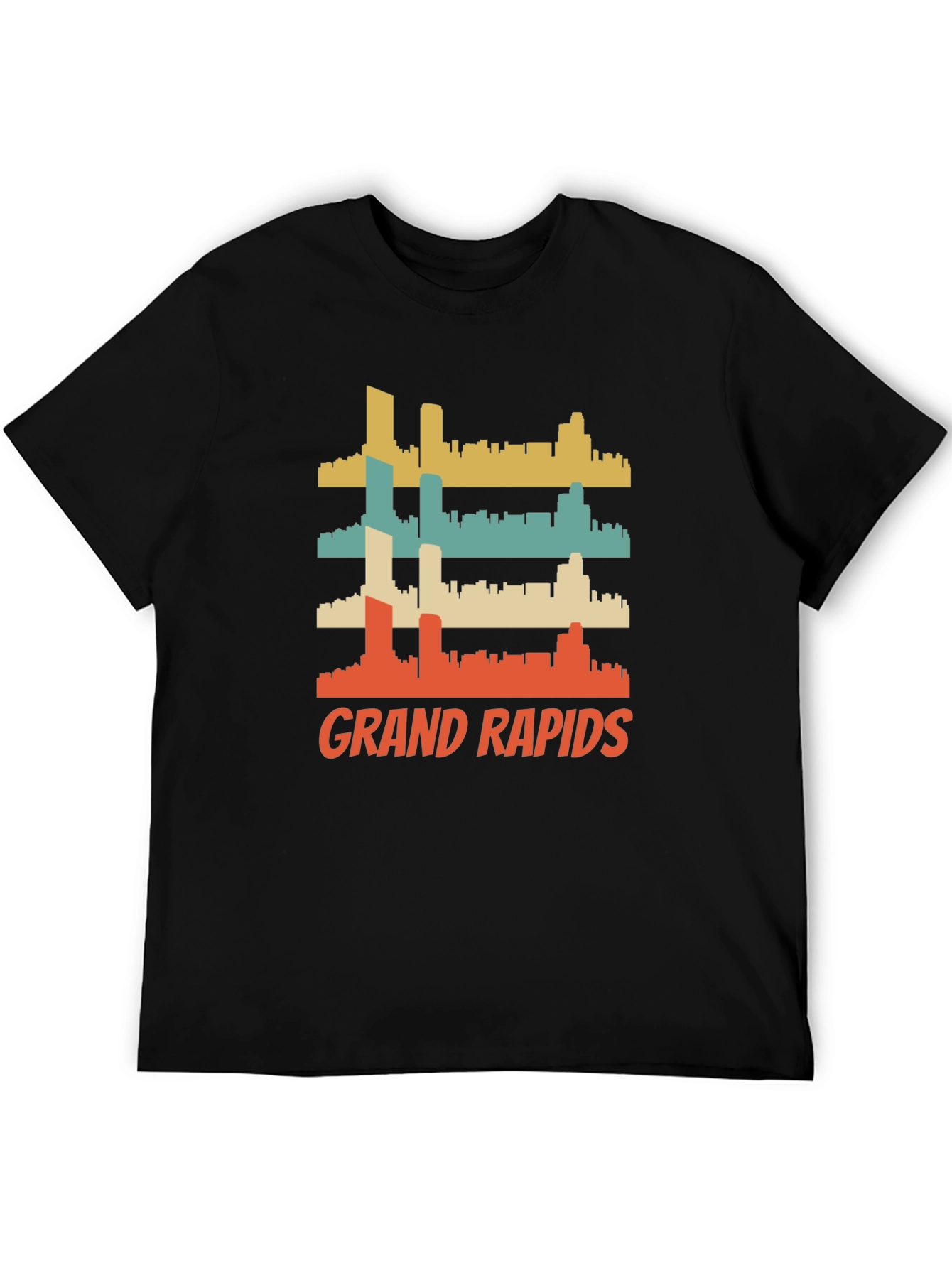 Grand Rapids Retro Skyline Graphic T-Shirt