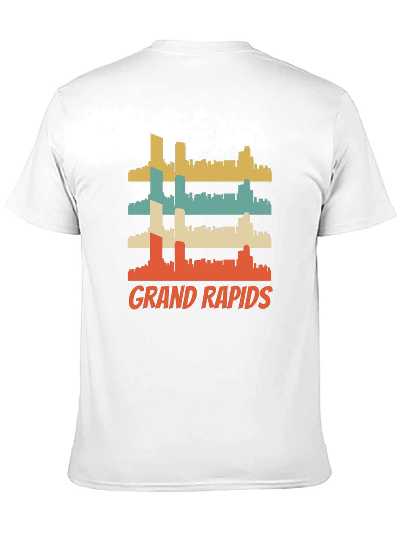 Grand Rapids Retro Skyline Graphic T-Shirt
