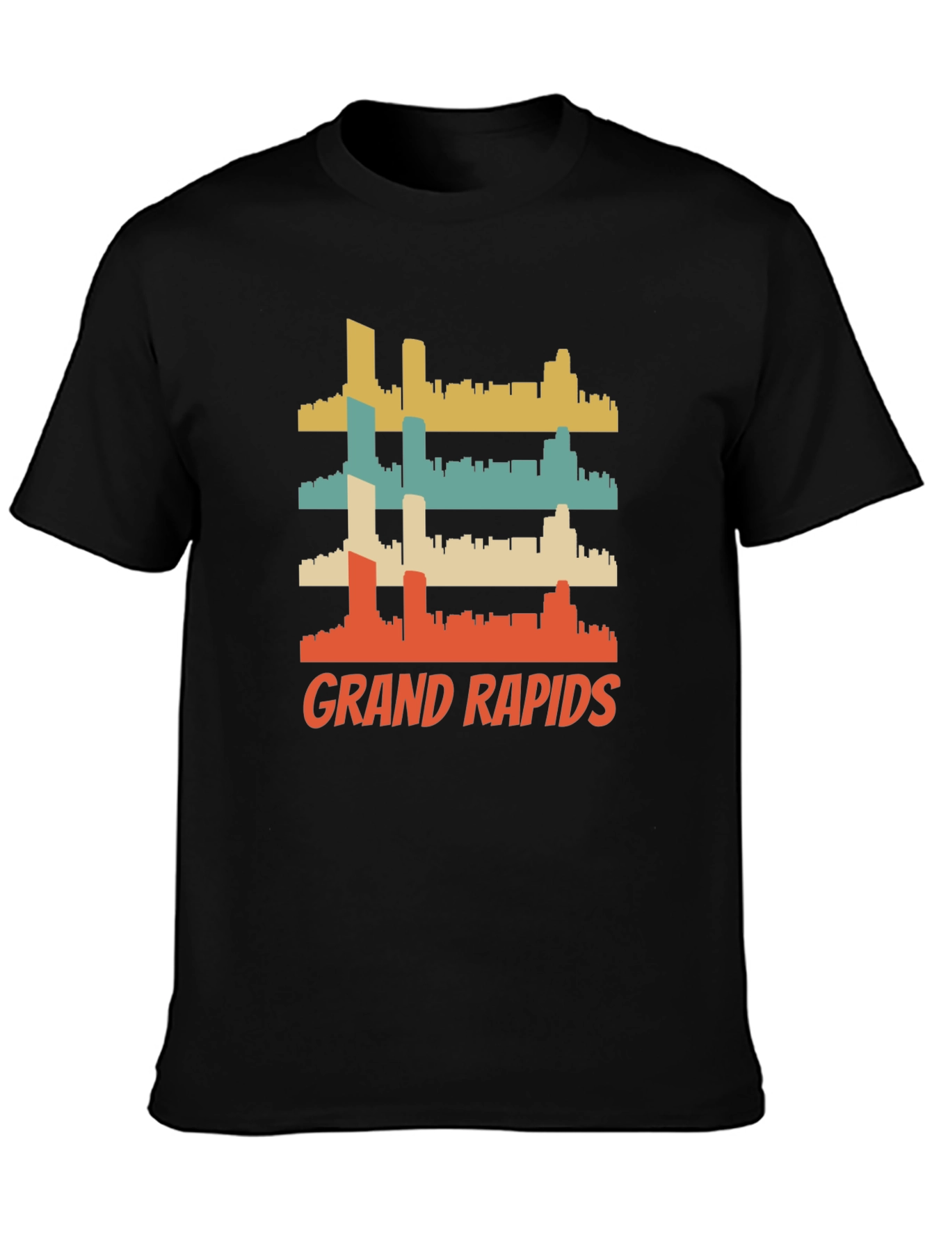 Grand Rapids Retro Skyline Graphic T-Shirt