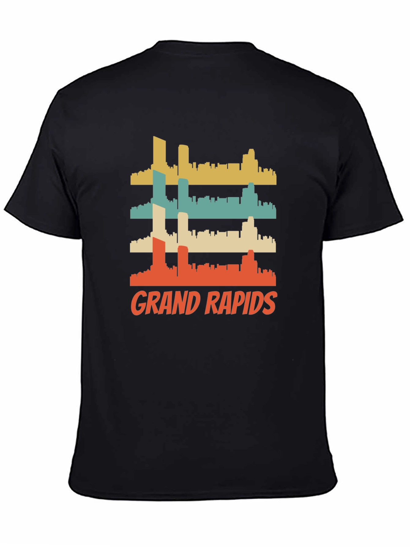 Grand Rapids Retro Skyline Graphic T-Shirt