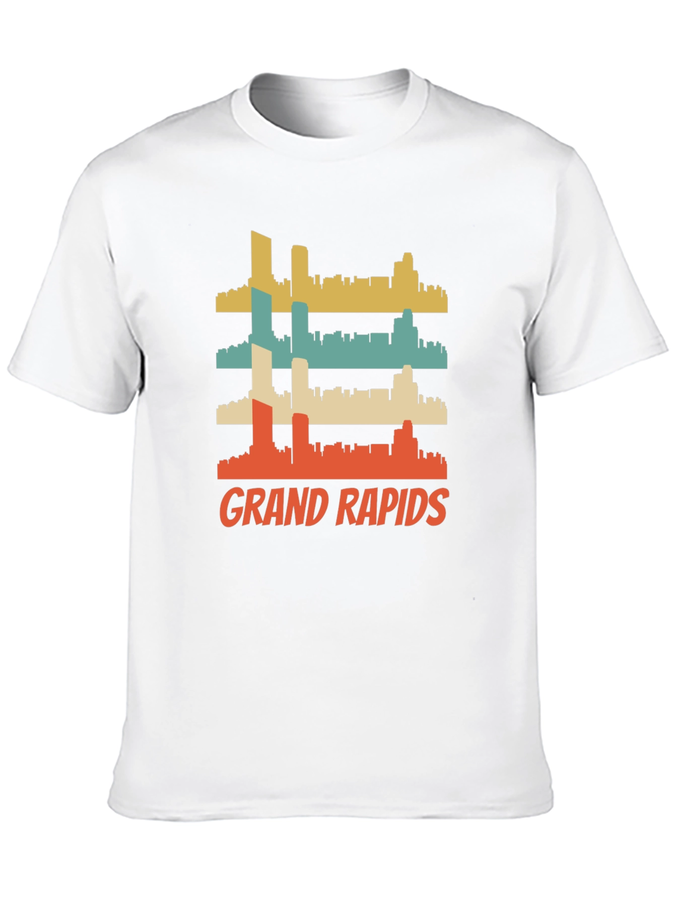 Grand Rapids Retro Skyline Graphic T-Shirt