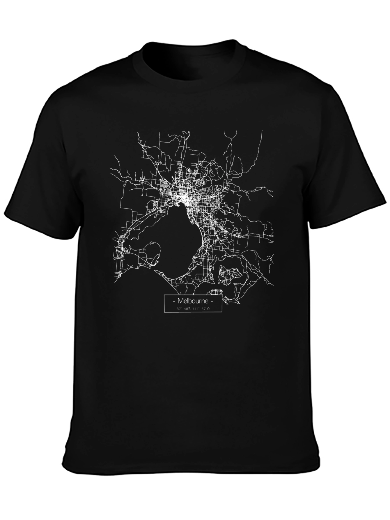 Melbourne Map T-Shirt - City Street Design