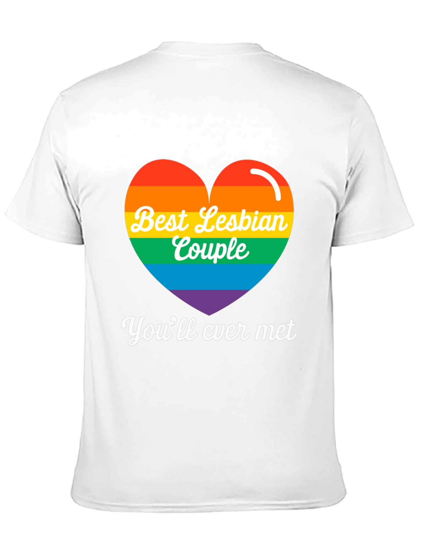 Best Lesbian Couple Rainbow Heart Tee