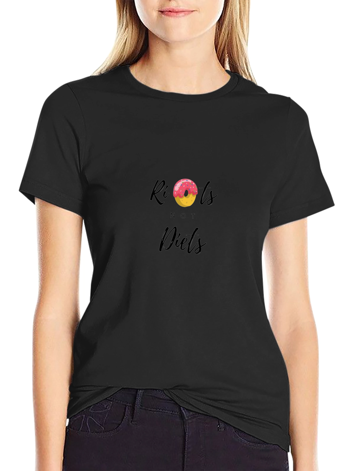 Riots Not Diets T-Shirt - Doughnut Design